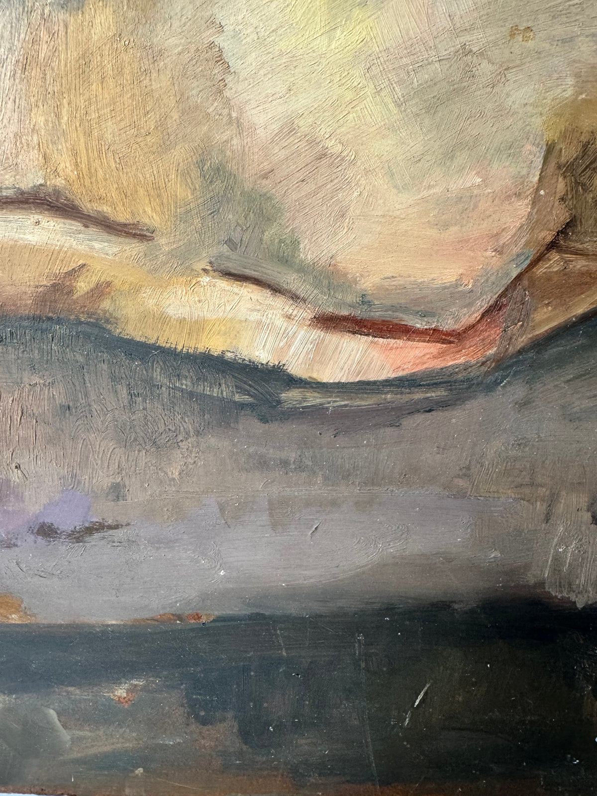 Beautiful Large Mid Century Nude on Board