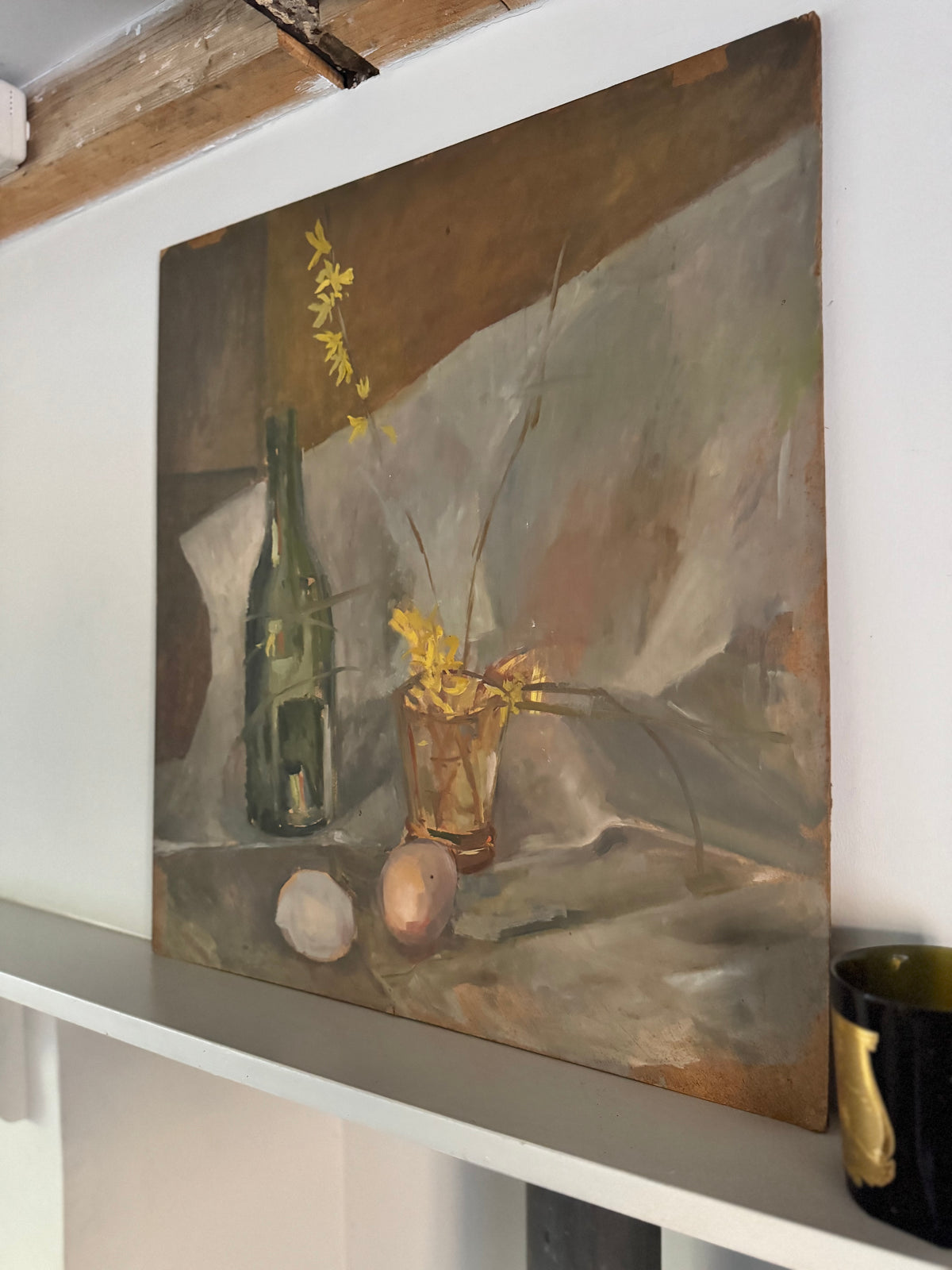 Large Mid Century Still Life 'Eggs" on Board