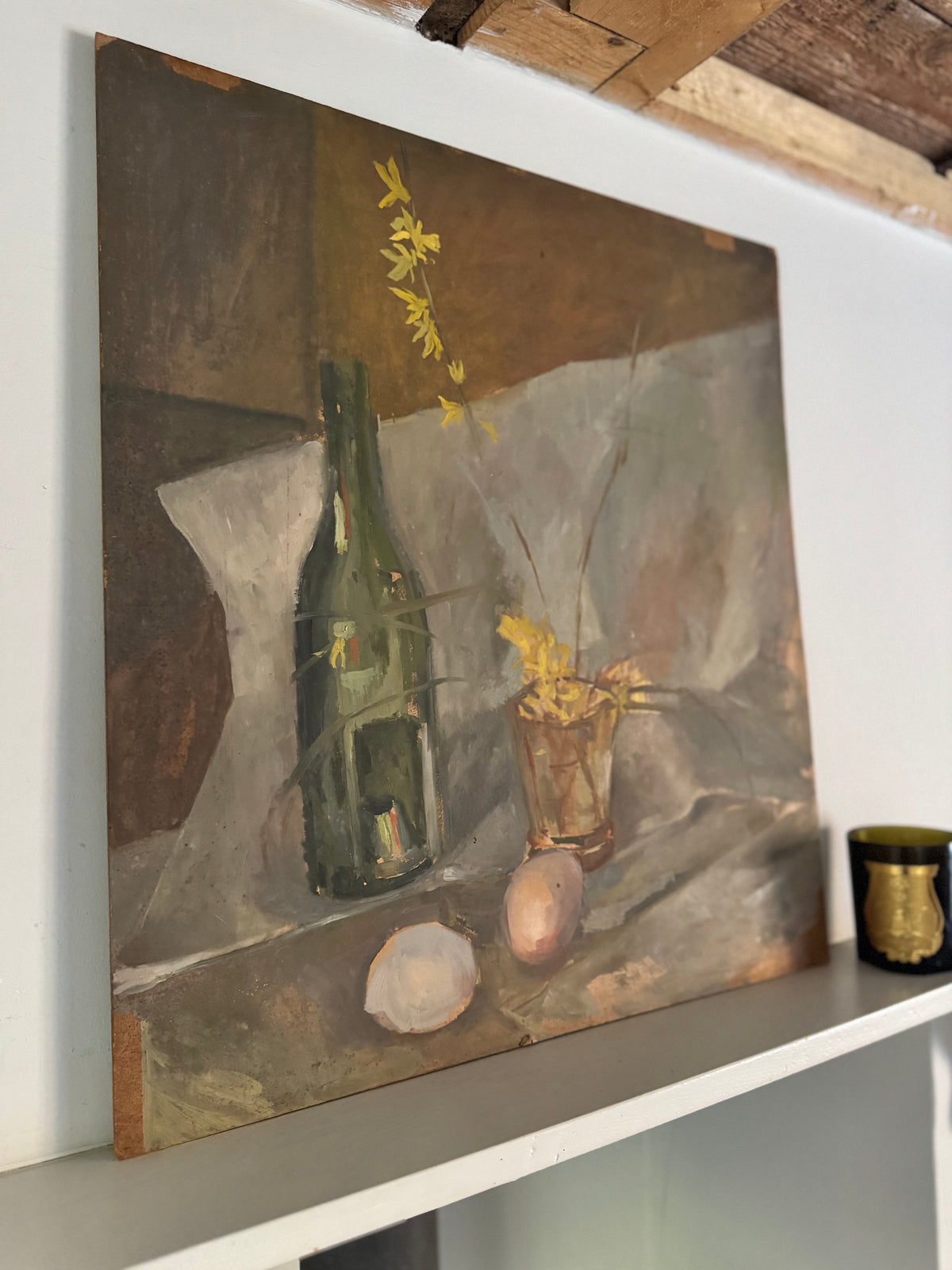 Large Mid Century Still Life 'Eggs" on Board