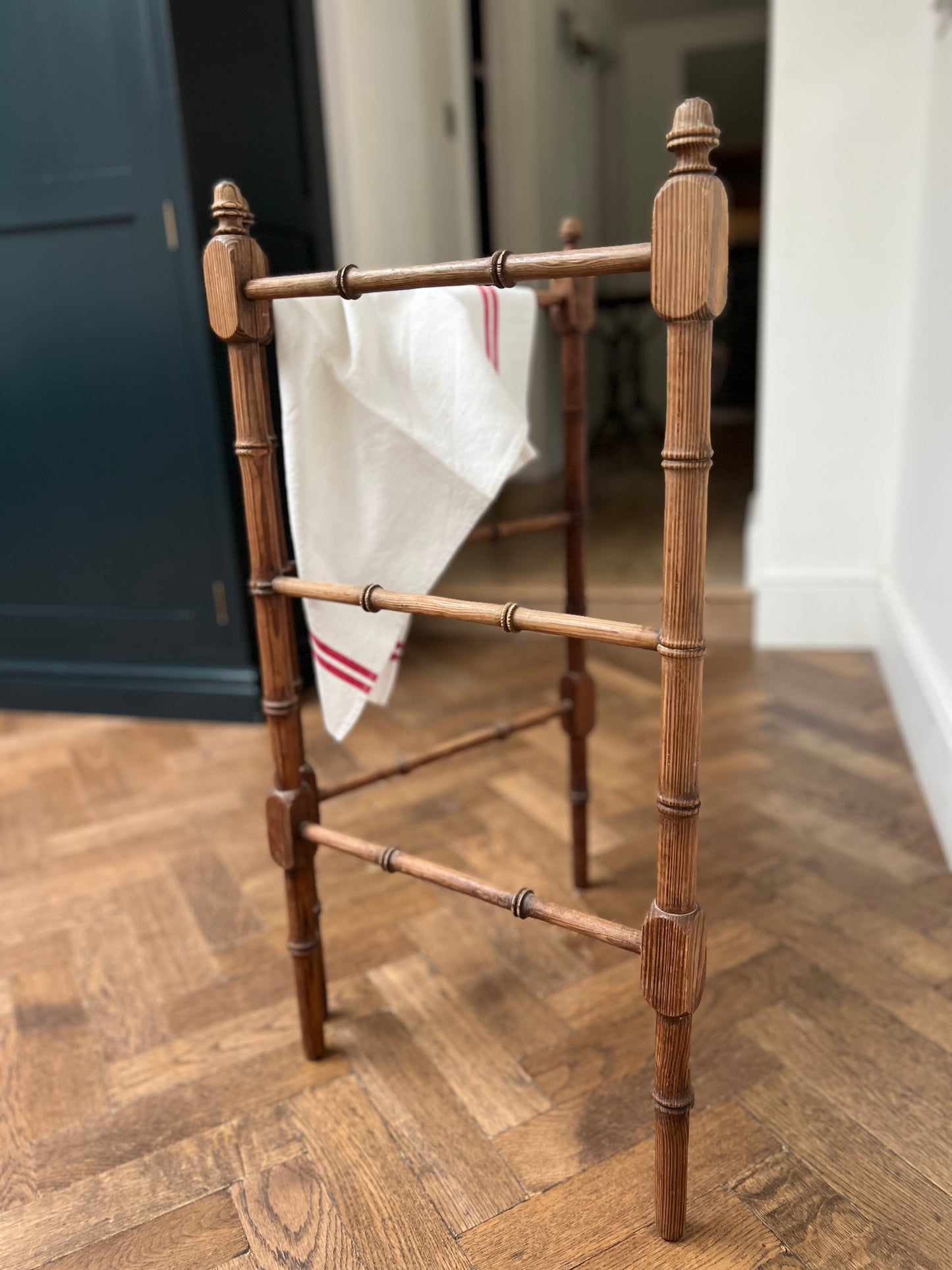 Vintage French Faux Bamboo Clothes Airer / Dryer