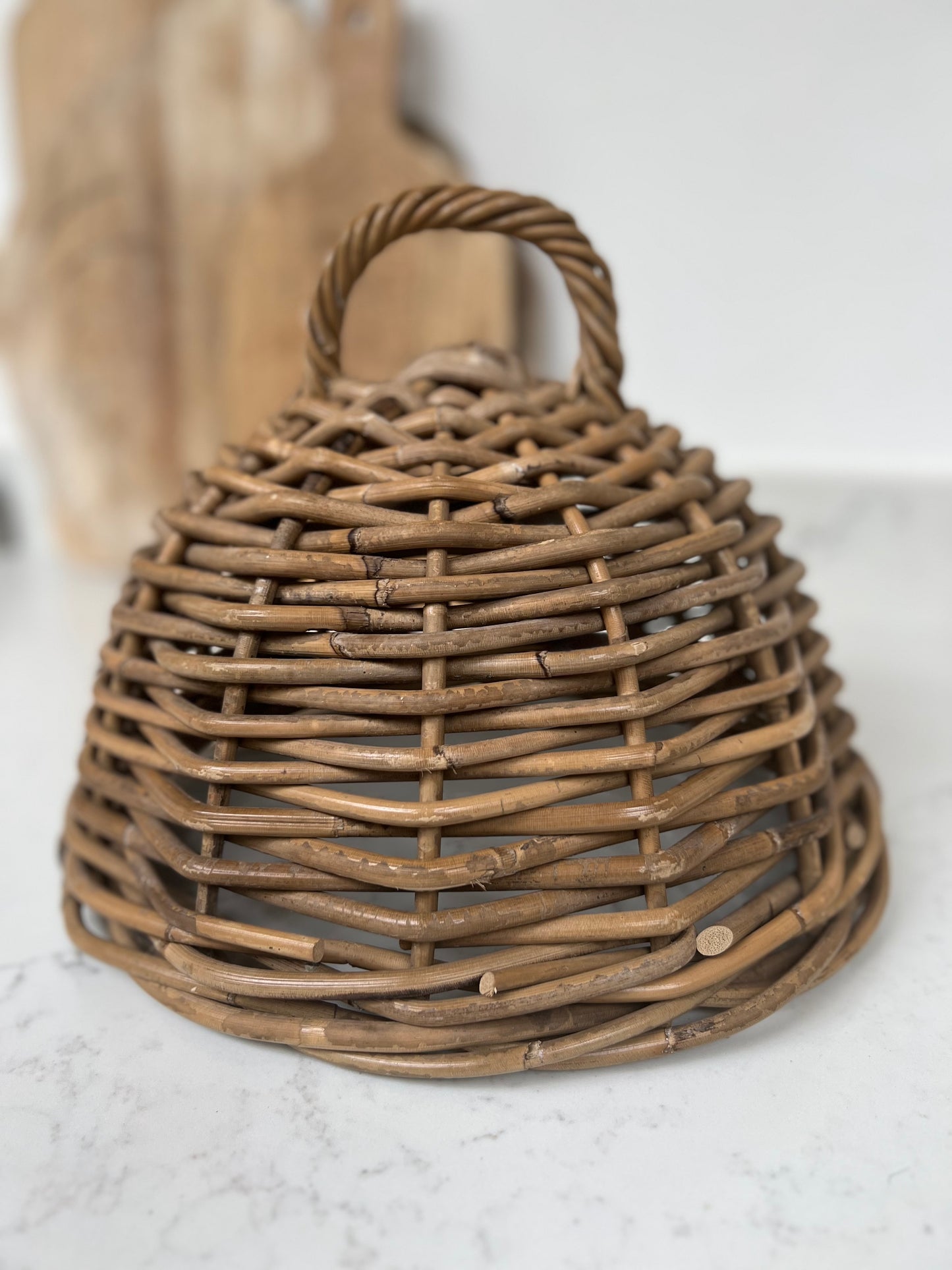 Vintage Wicker Food Cloche