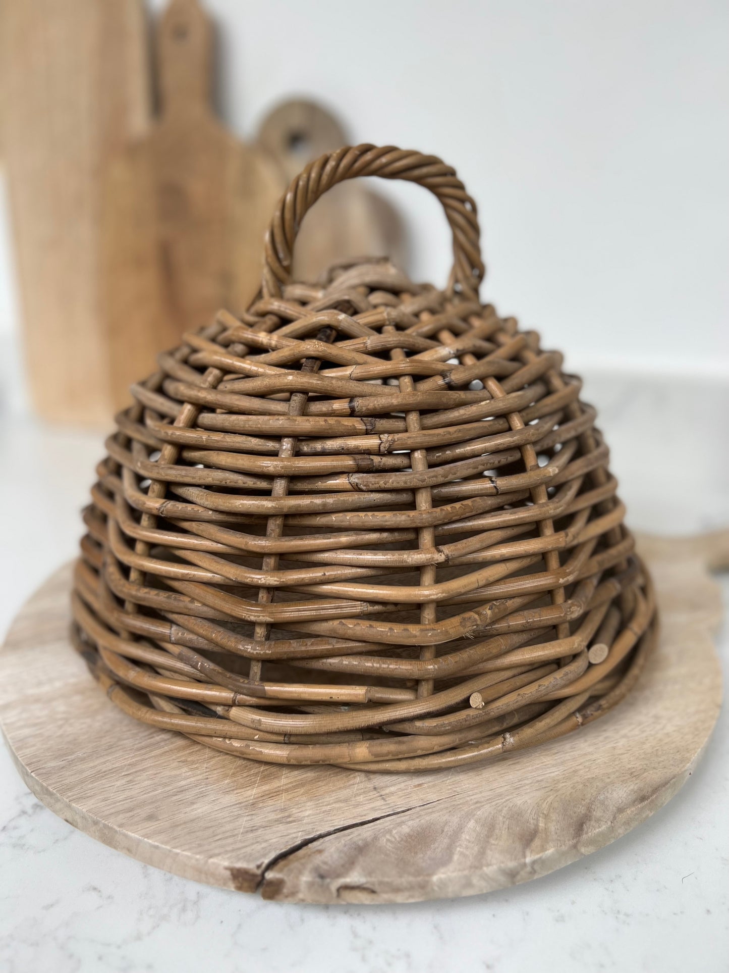 Vintage Wicker Food Cloche