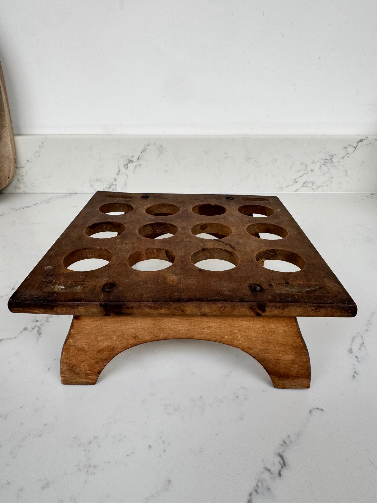 Vintage Wooden Stackable Egg Rack
