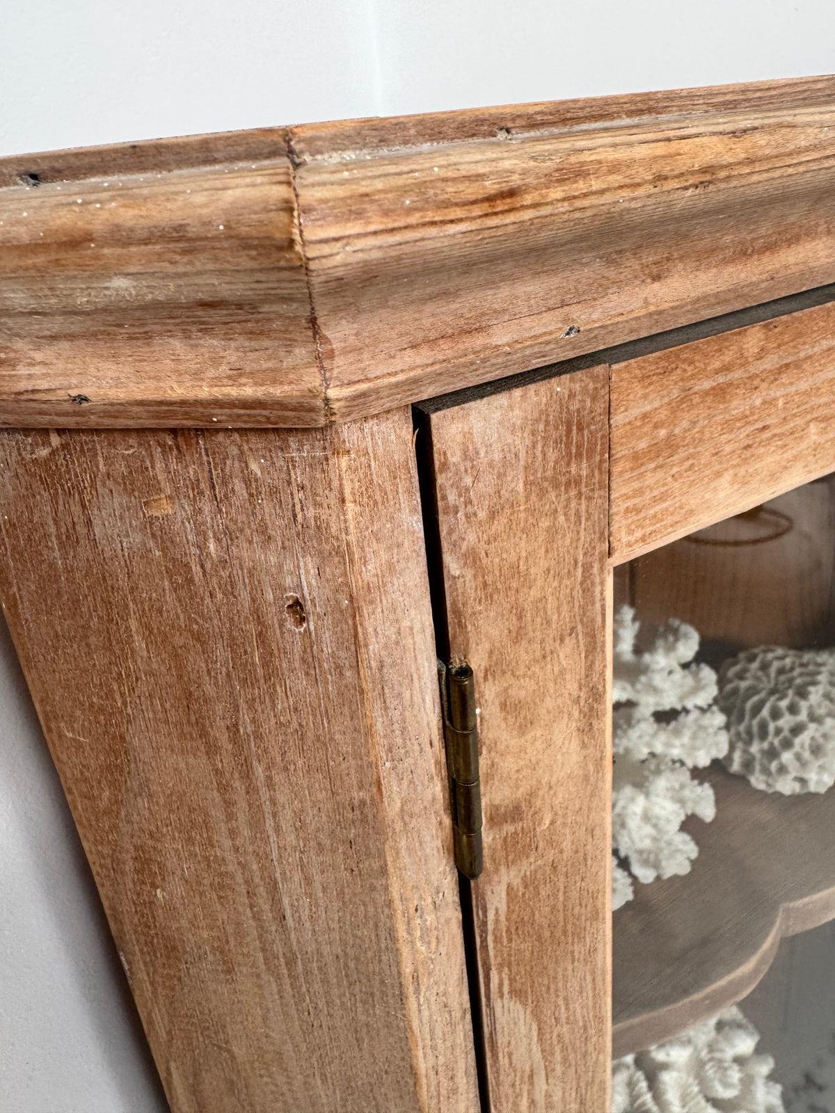 Small Antique Pine Corner Cupboard