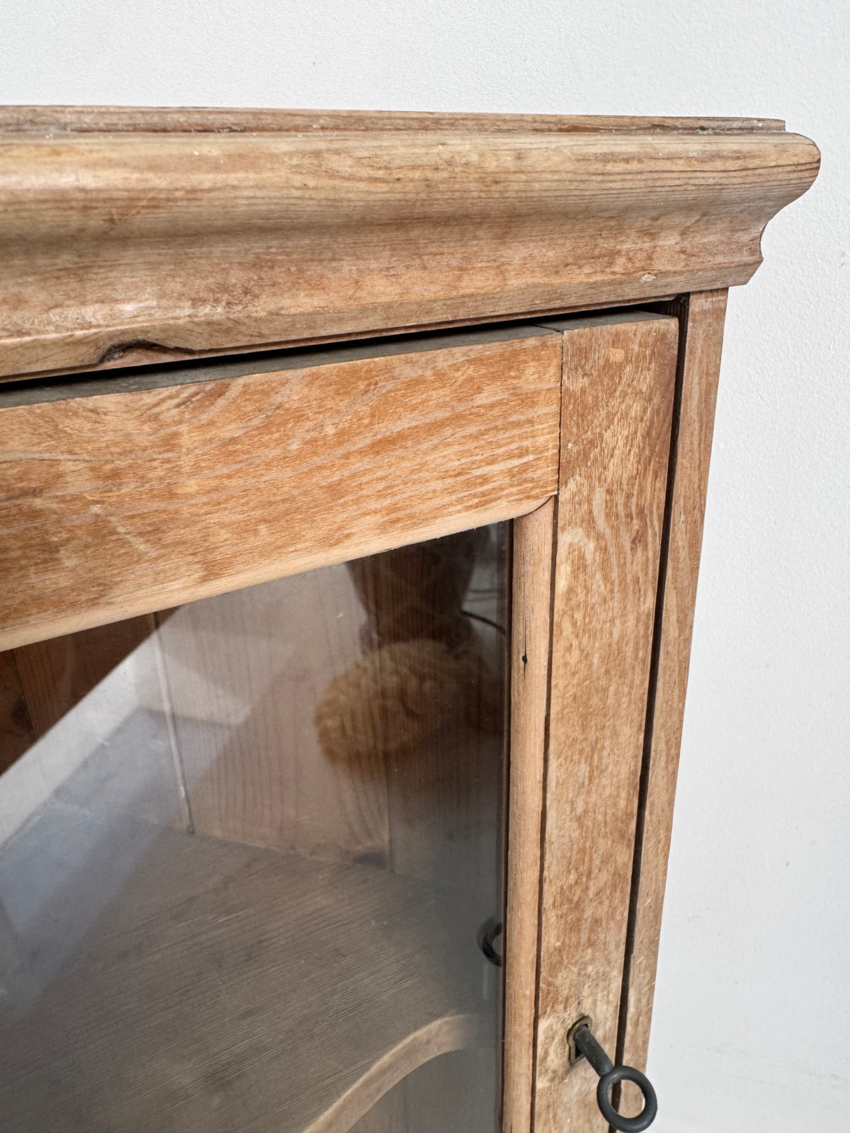 Small Antique Pine Corner Cupboard