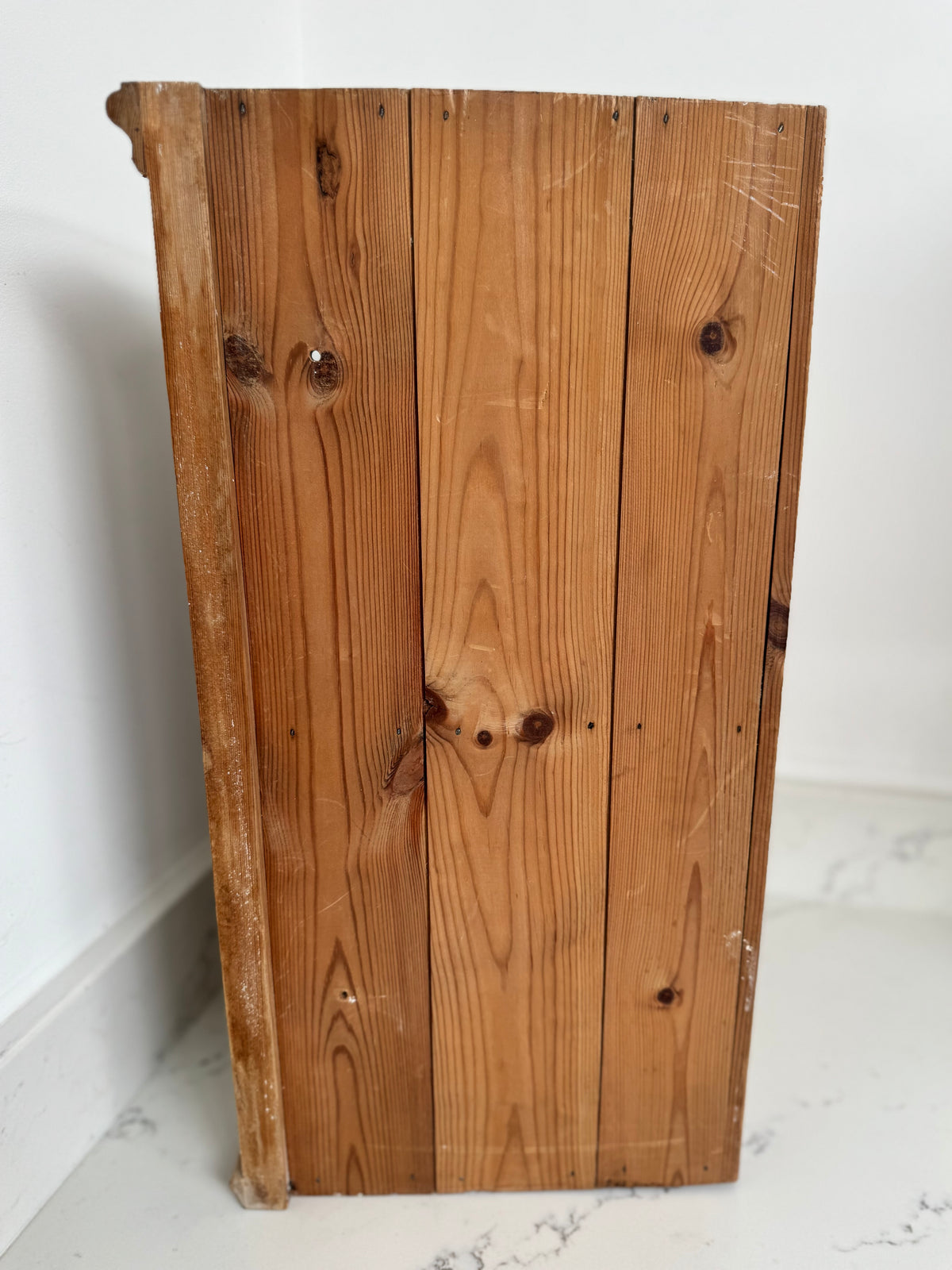 Small Antique Pine Corner Cupboard
