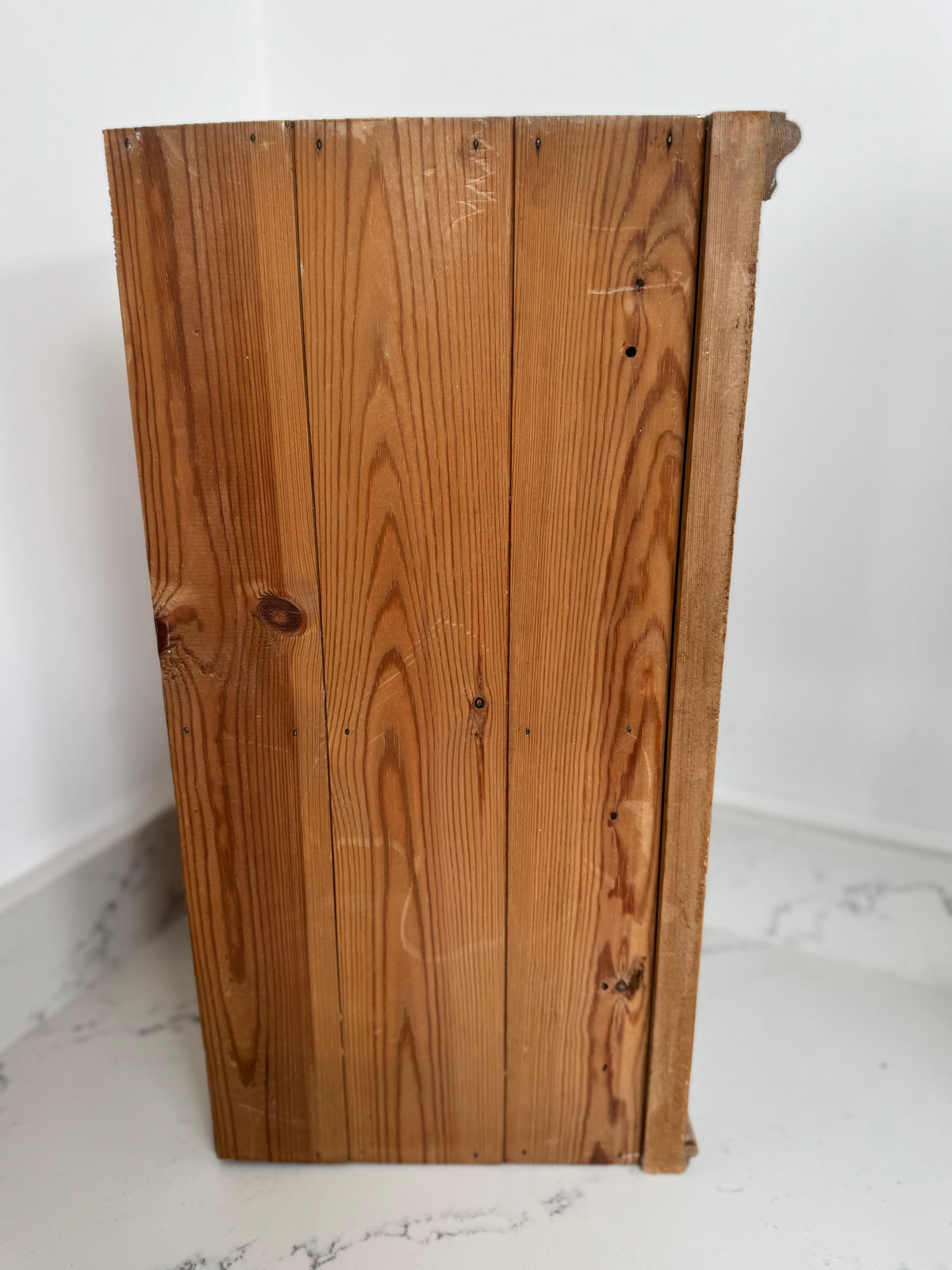 Small Antique Pine Corner Cupboard