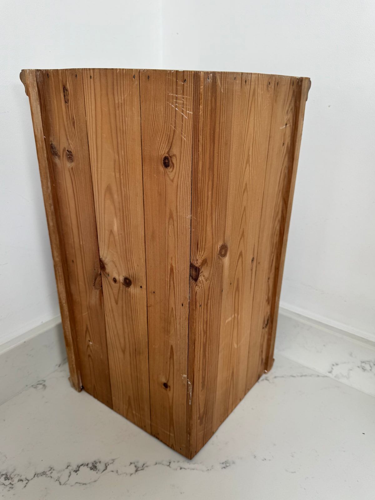 Small Antique Pine Corner Cupboard