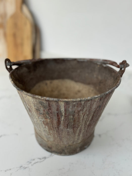 Vintage Small Zinc Decorators Bucket