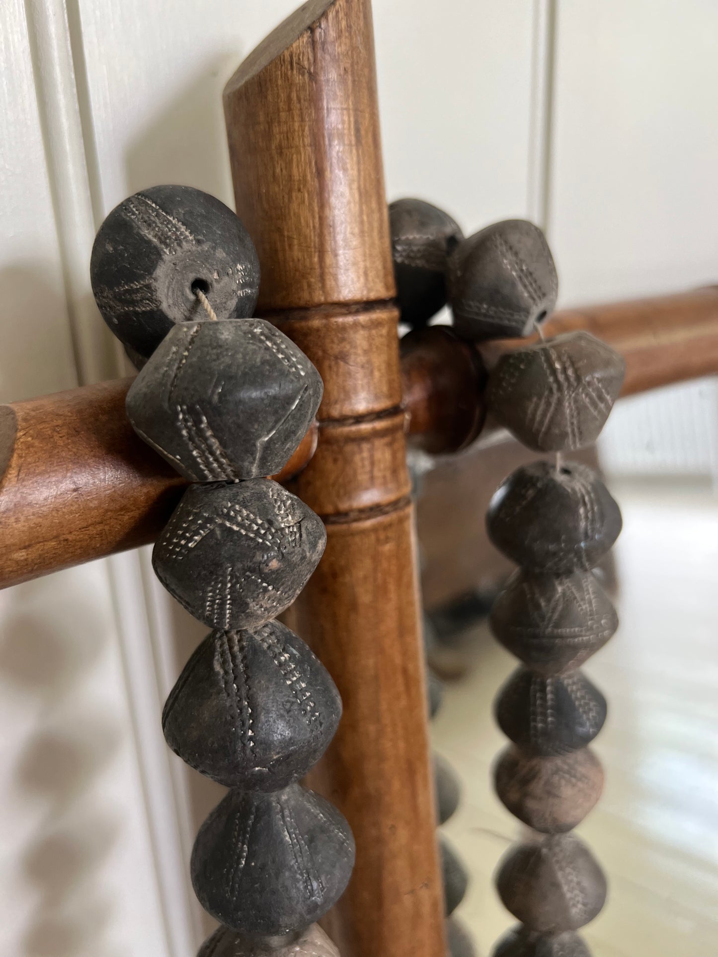 Beautiful Vintage African Clay Spindle Whorl Trade Beads