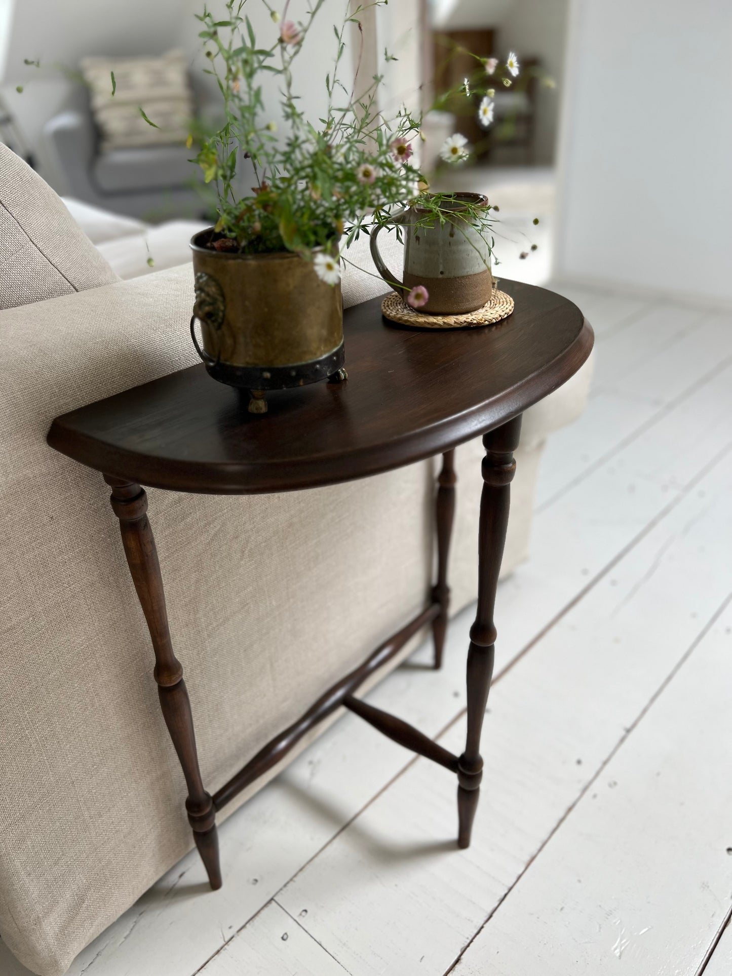 Vintage Demi Lune Side Table