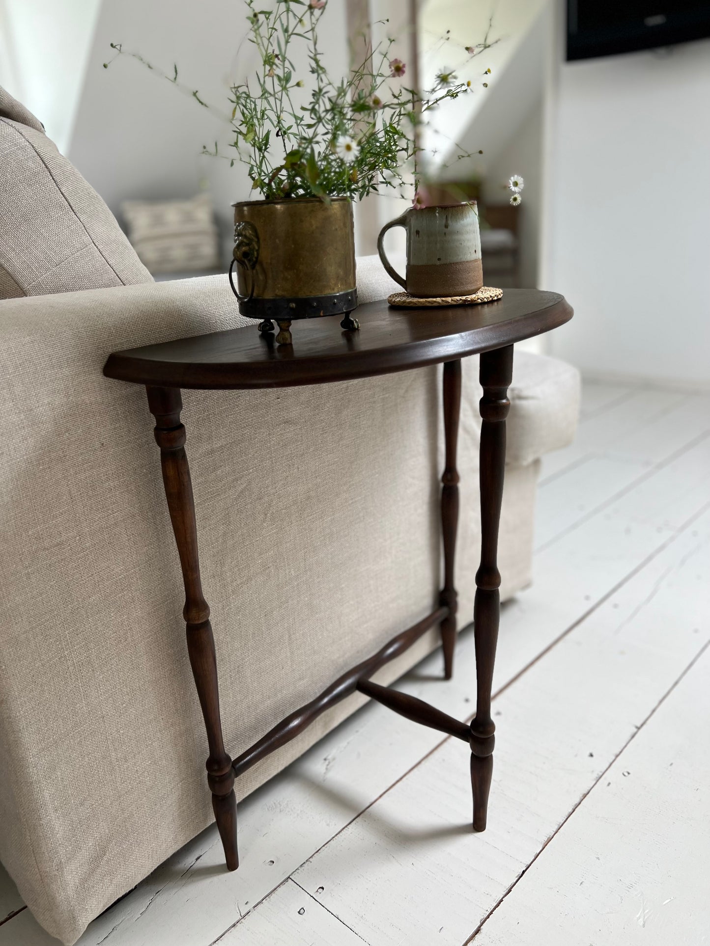 Vintage Demi Lune Side Table