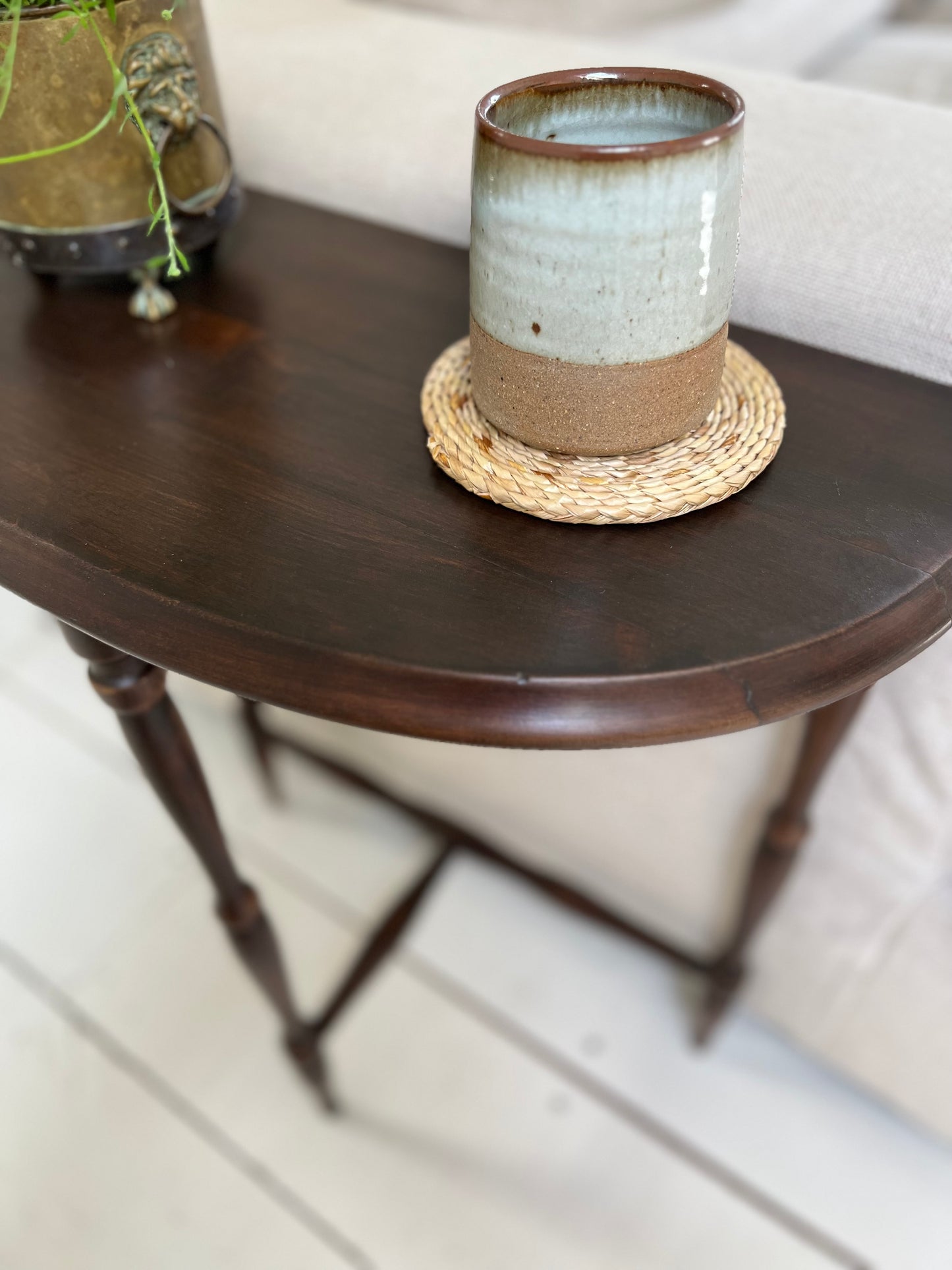 Vintage Demi Lune Side Table