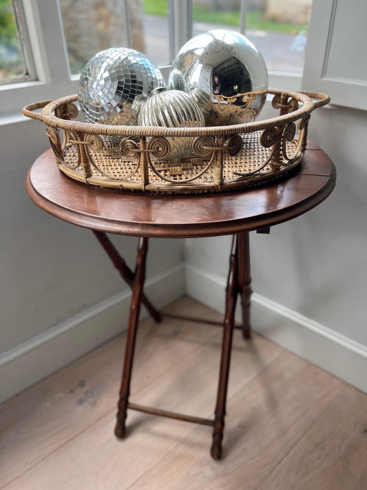 Antique Faux Bamboo Folding Table