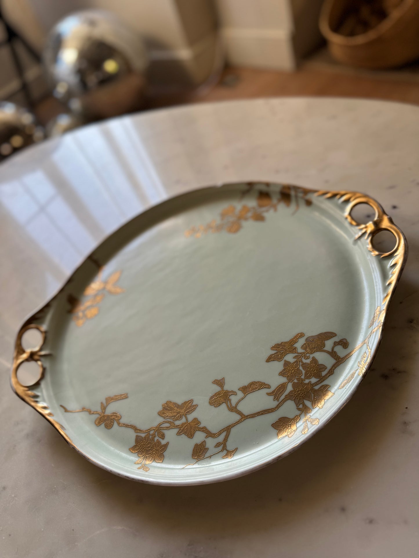 Large Vintage Limoges Porcelain Tray