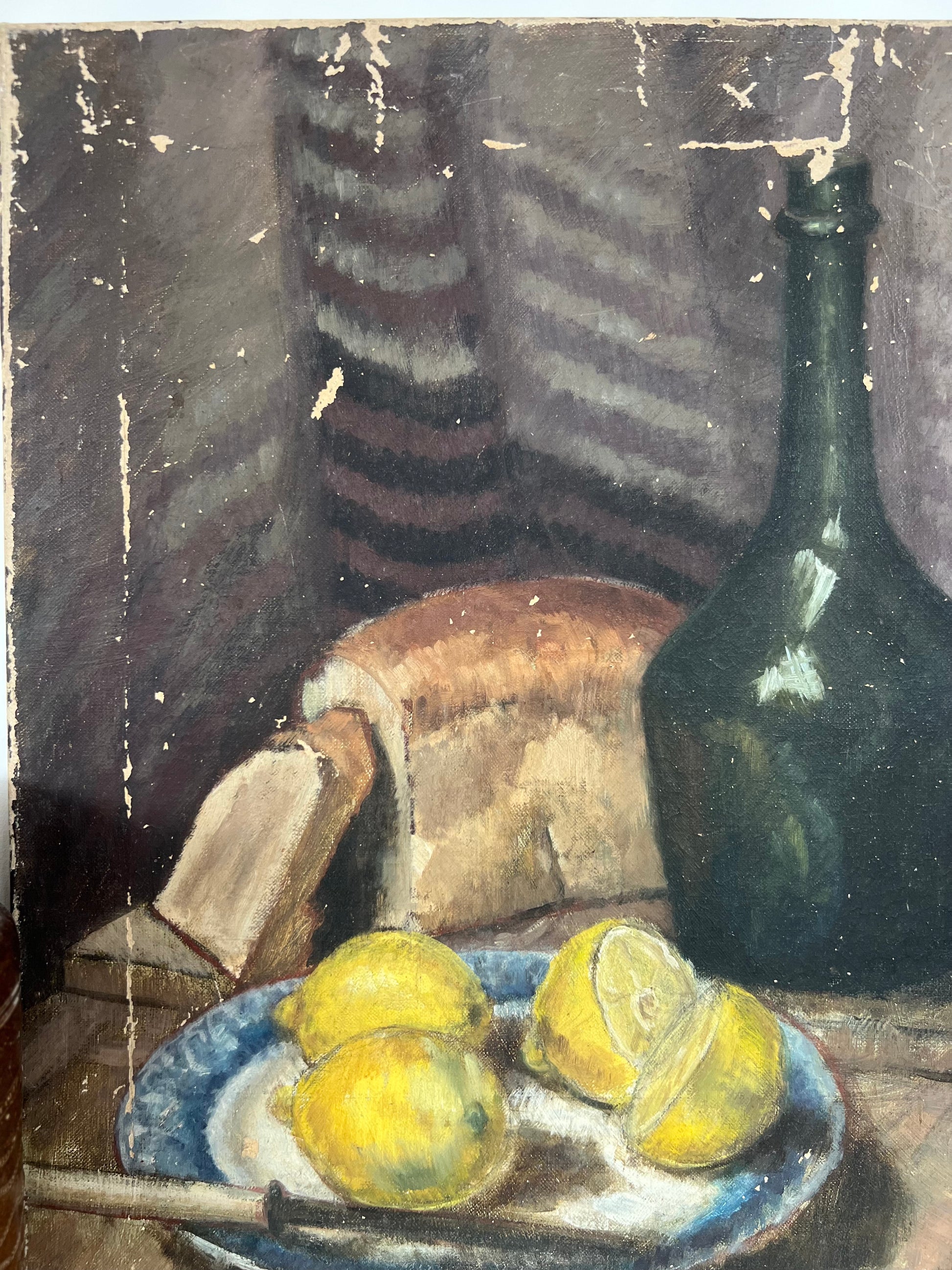 Vintage Still Life Acrylic On Canvas - Lemons