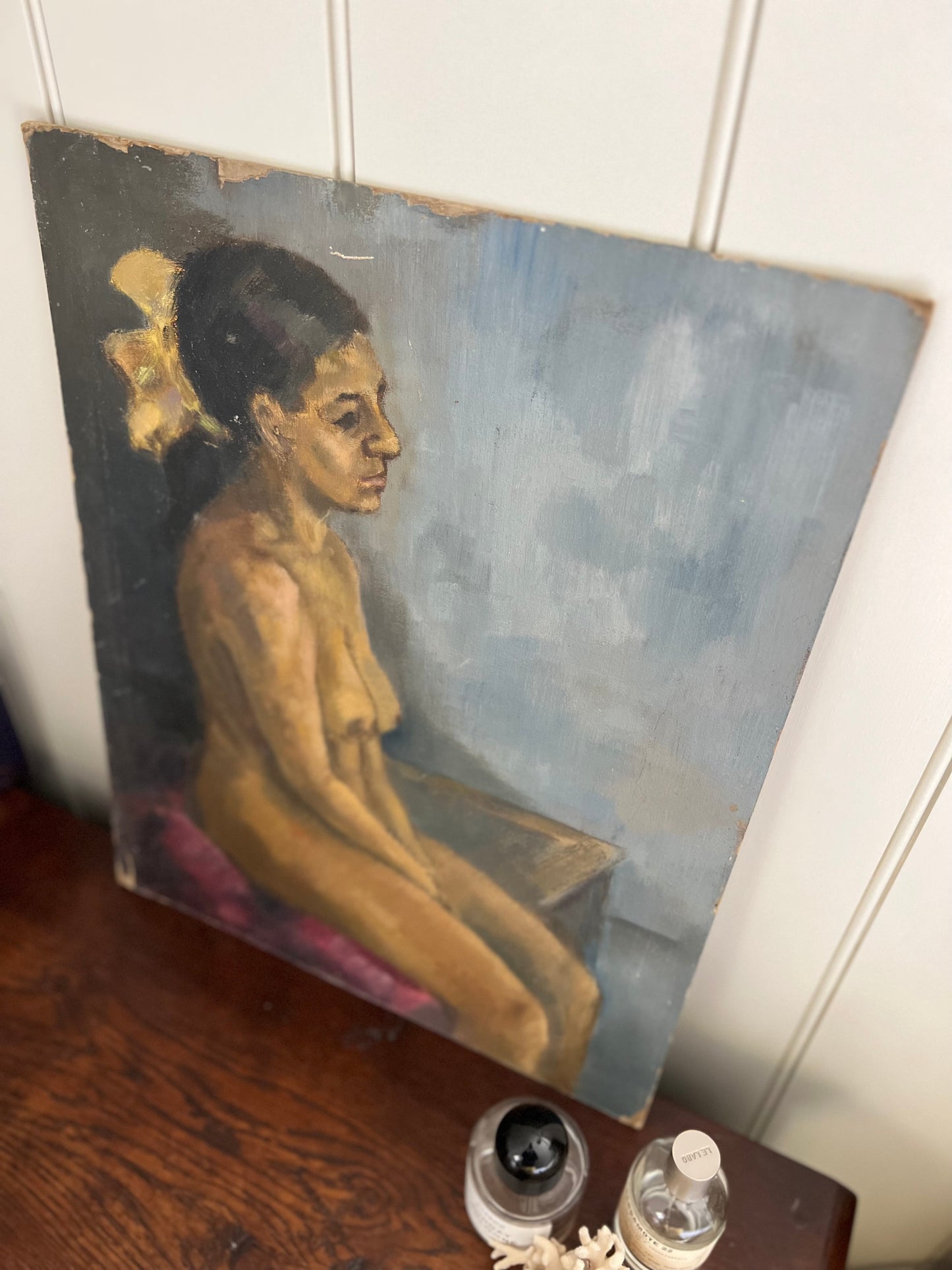 Beautiful Mid Century Nude on Board