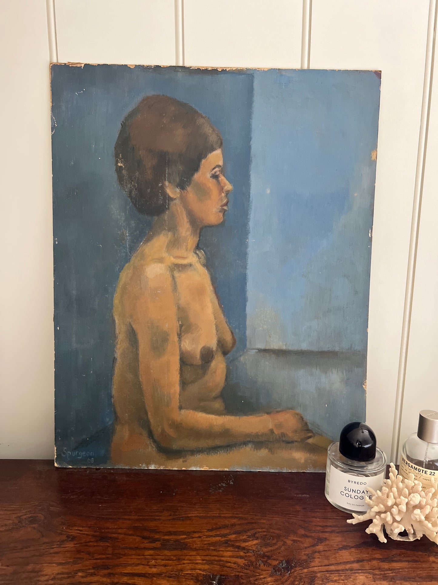 Beautiful Mid Century Nude on Board