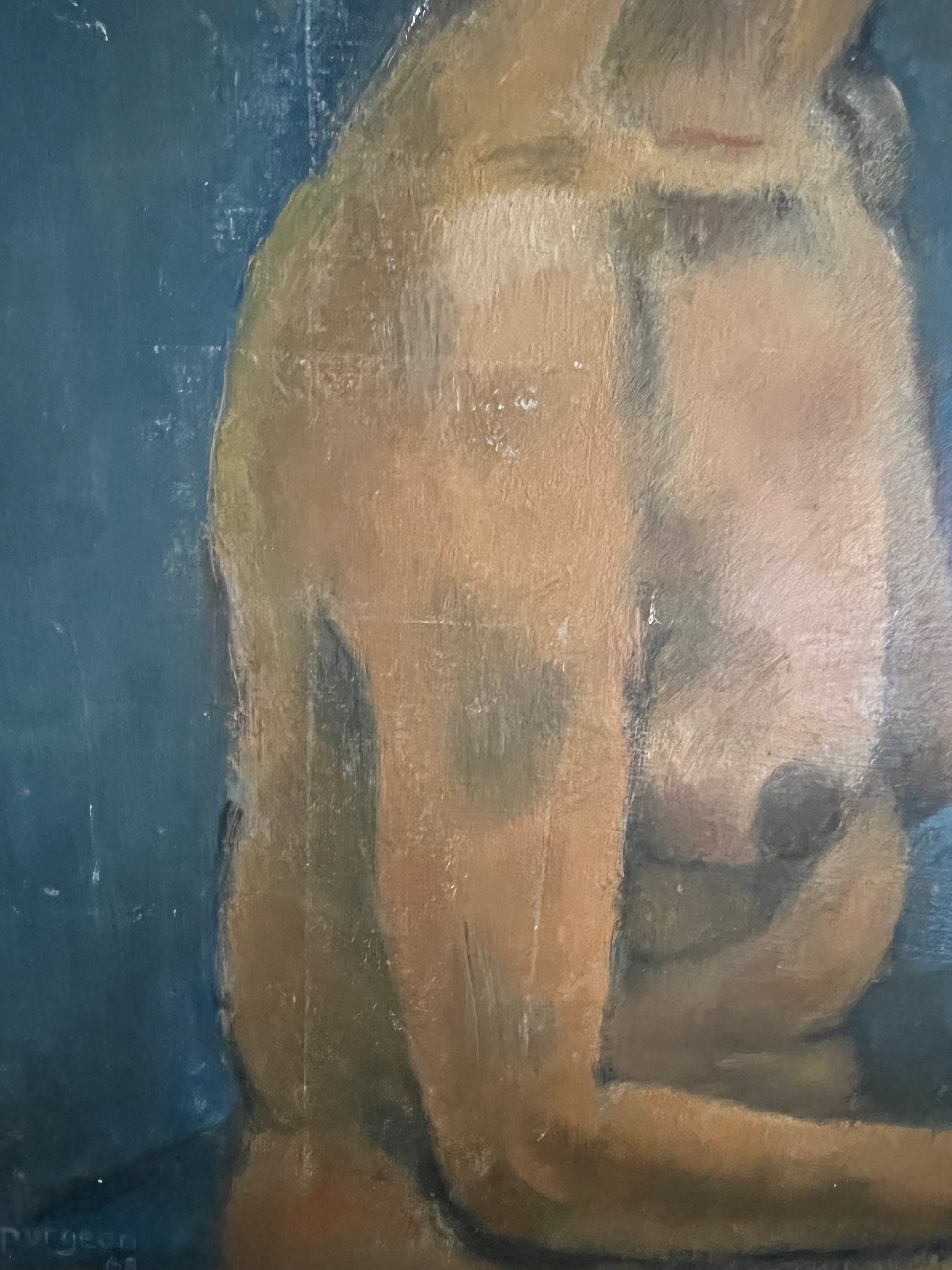 Beautiful Mid Century Nude on Board