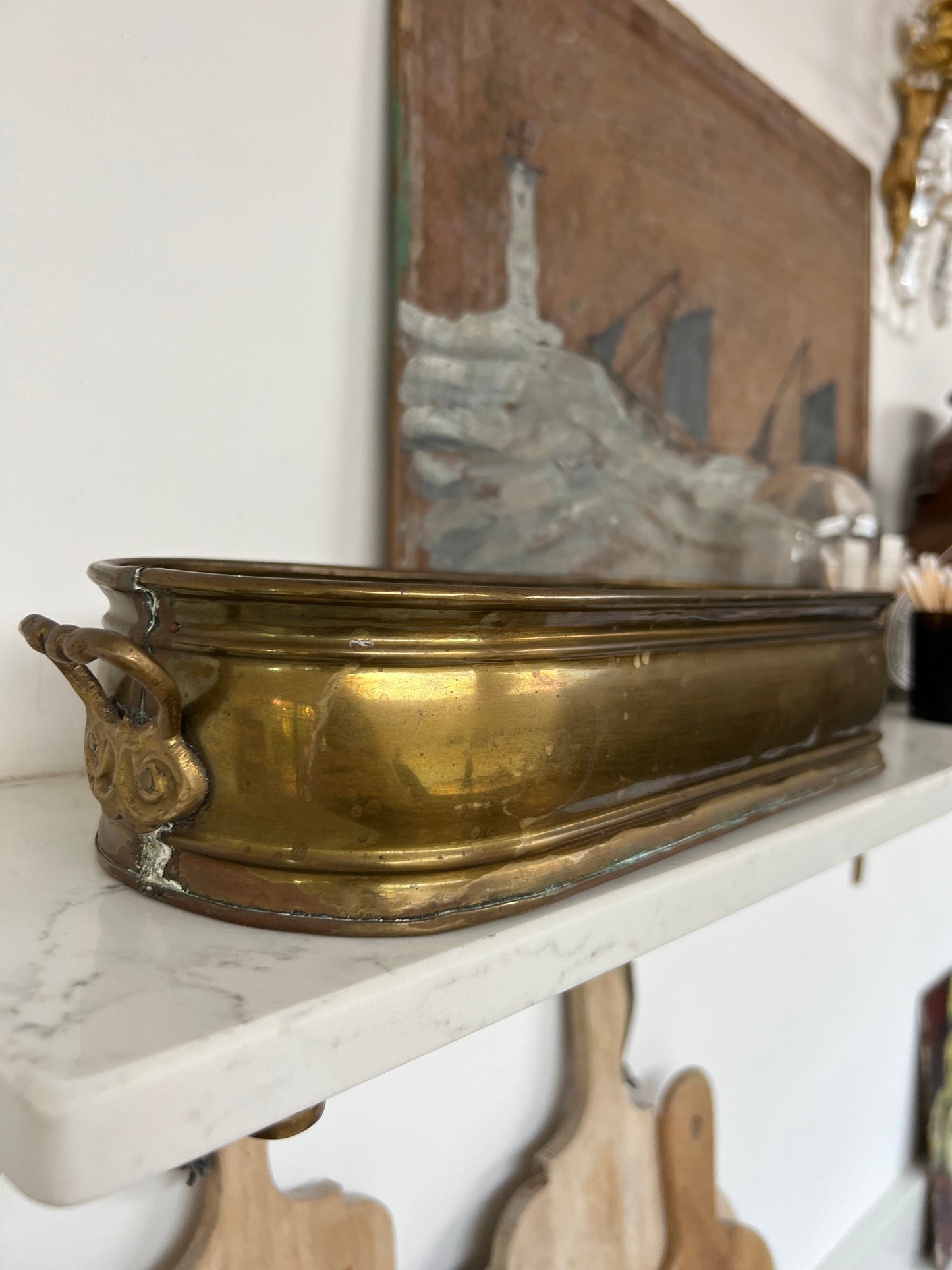 Antique Brass Planter