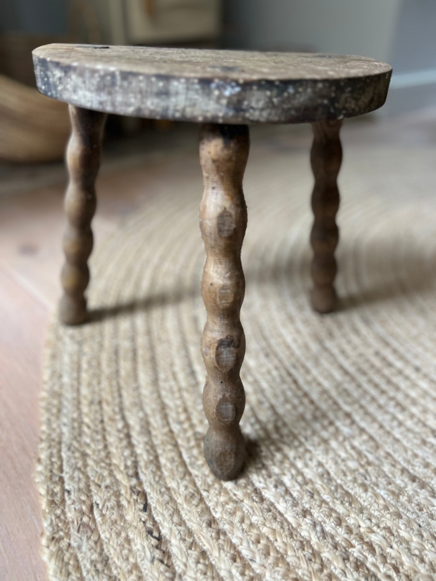 Vintage French Bobbin Stool