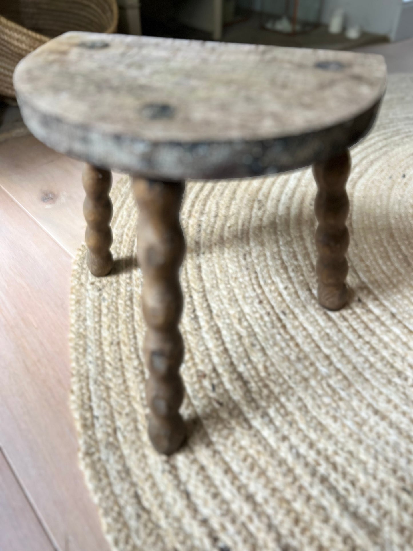 Vintage French Bobbin Stool