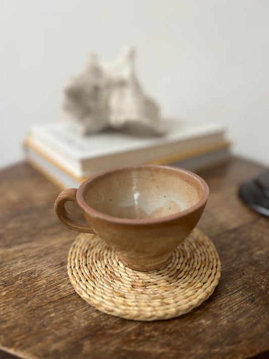 Set Of 3 Vintage French Stoneware Cups