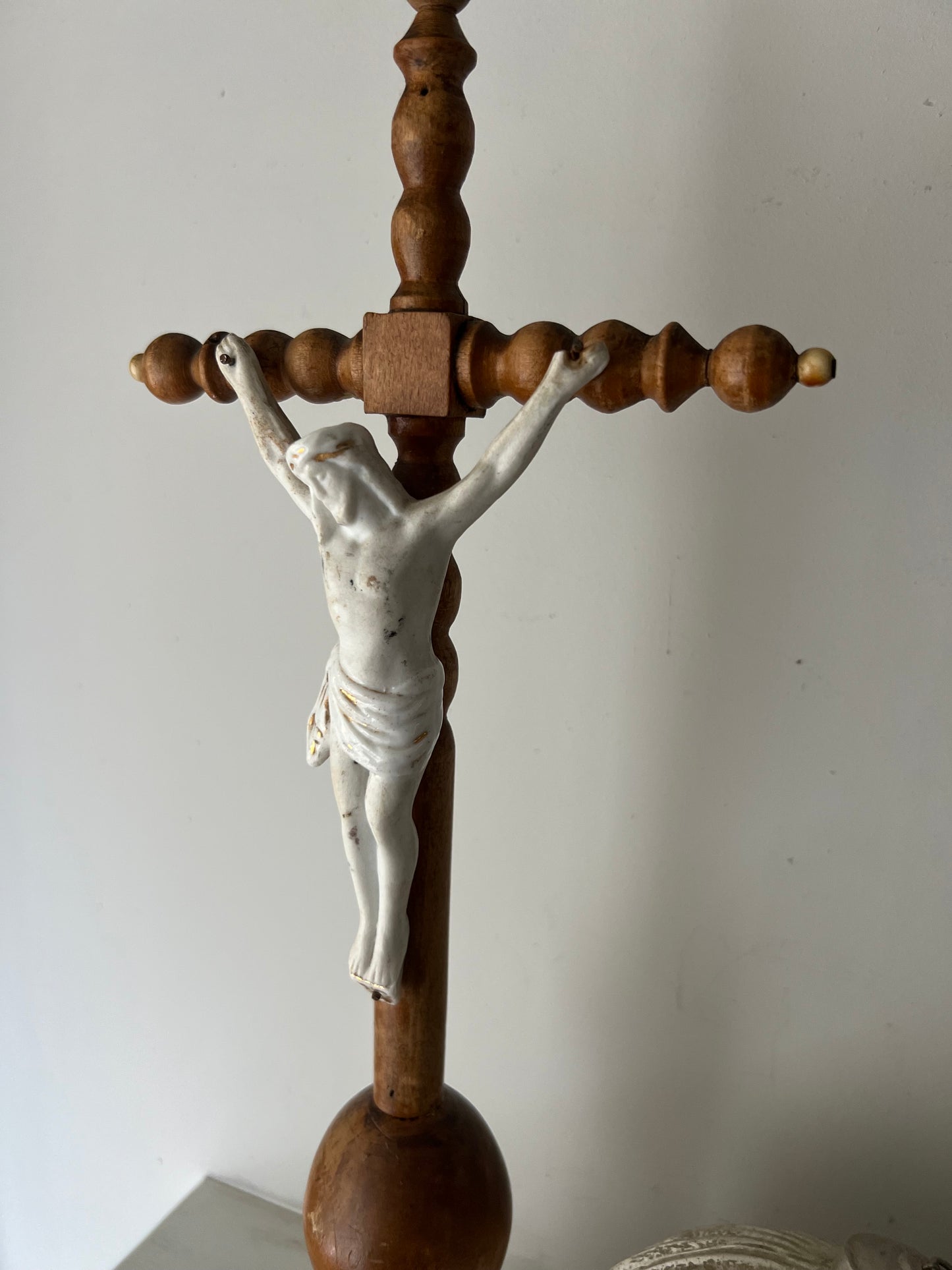 Vintage French Wooden Crucifix