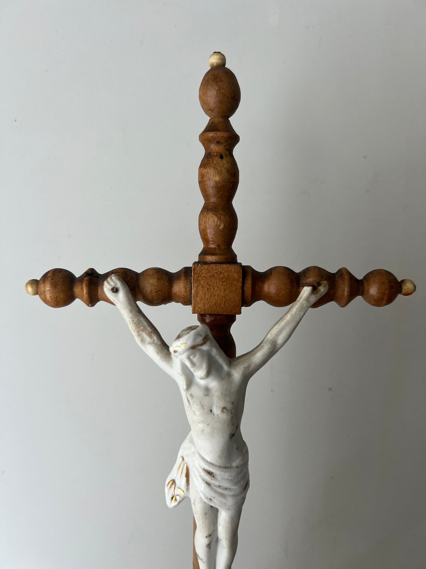 Vintage French Wooden Crucifix