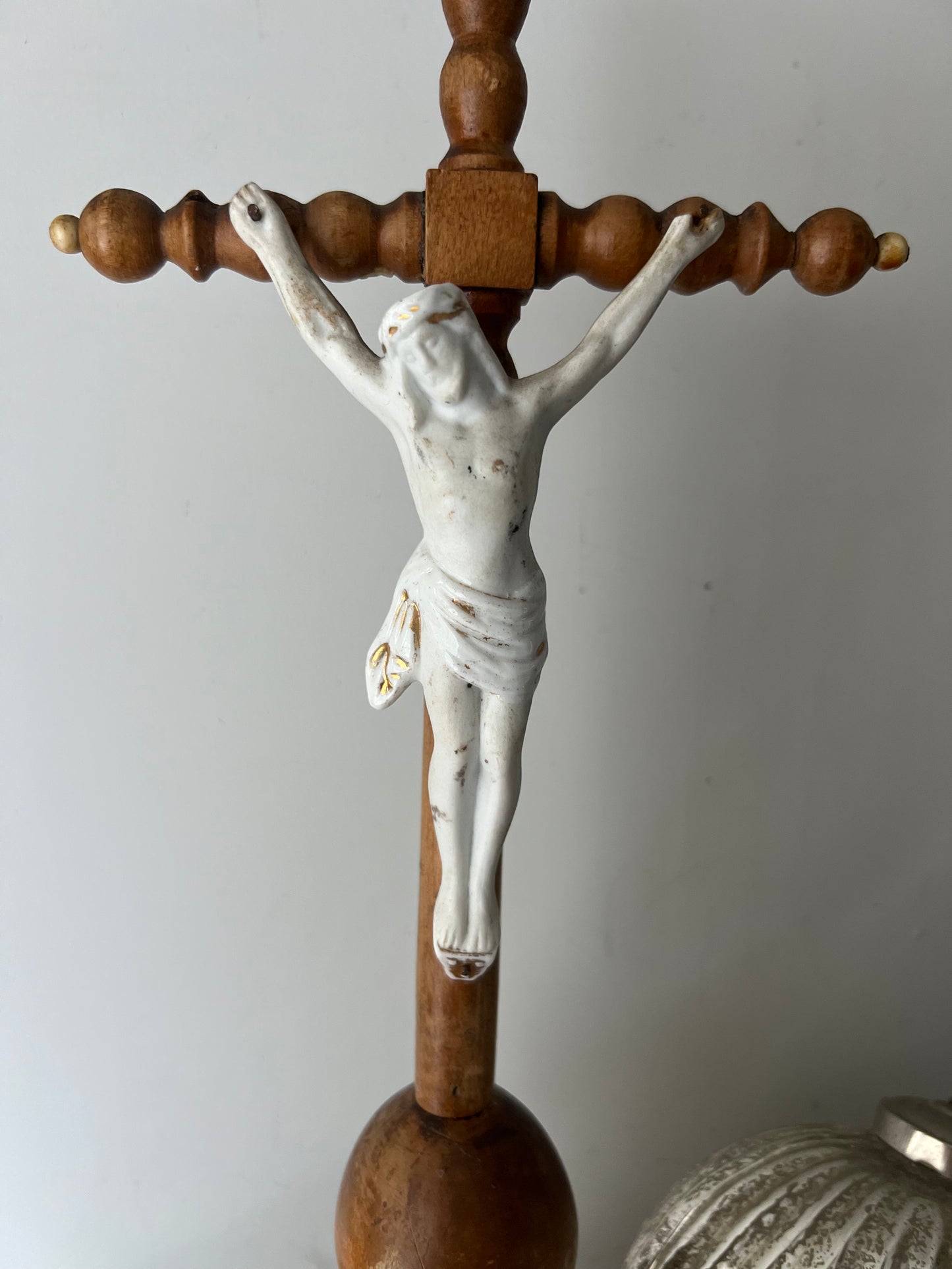 Vintage French Wooden Crucifix