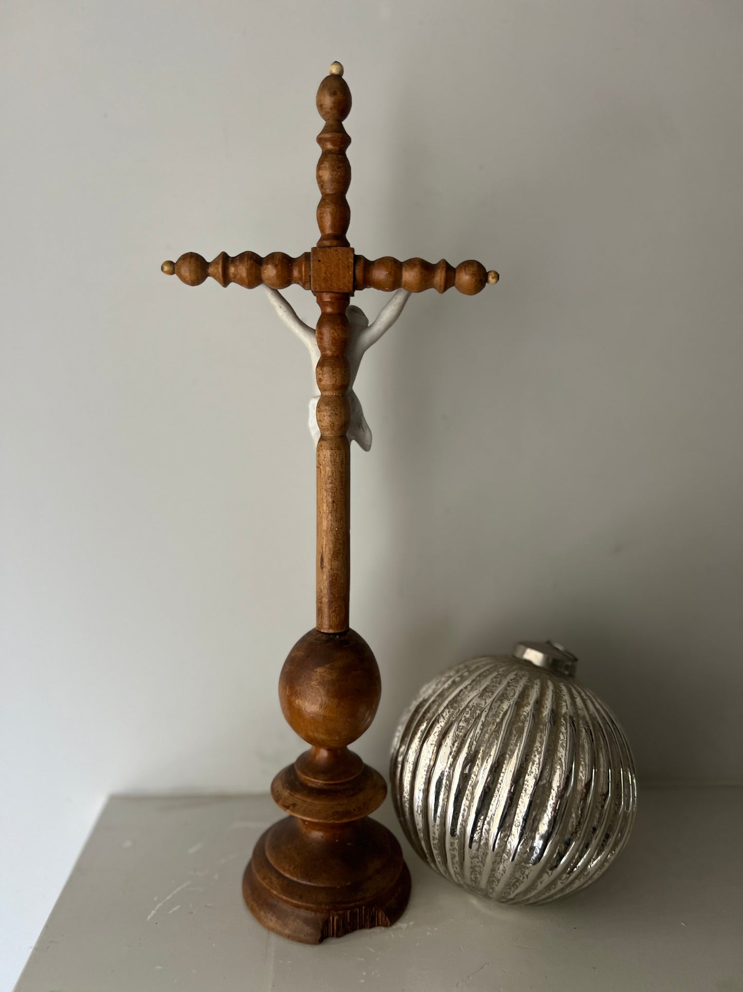 Vintage French Wooden Crucifix