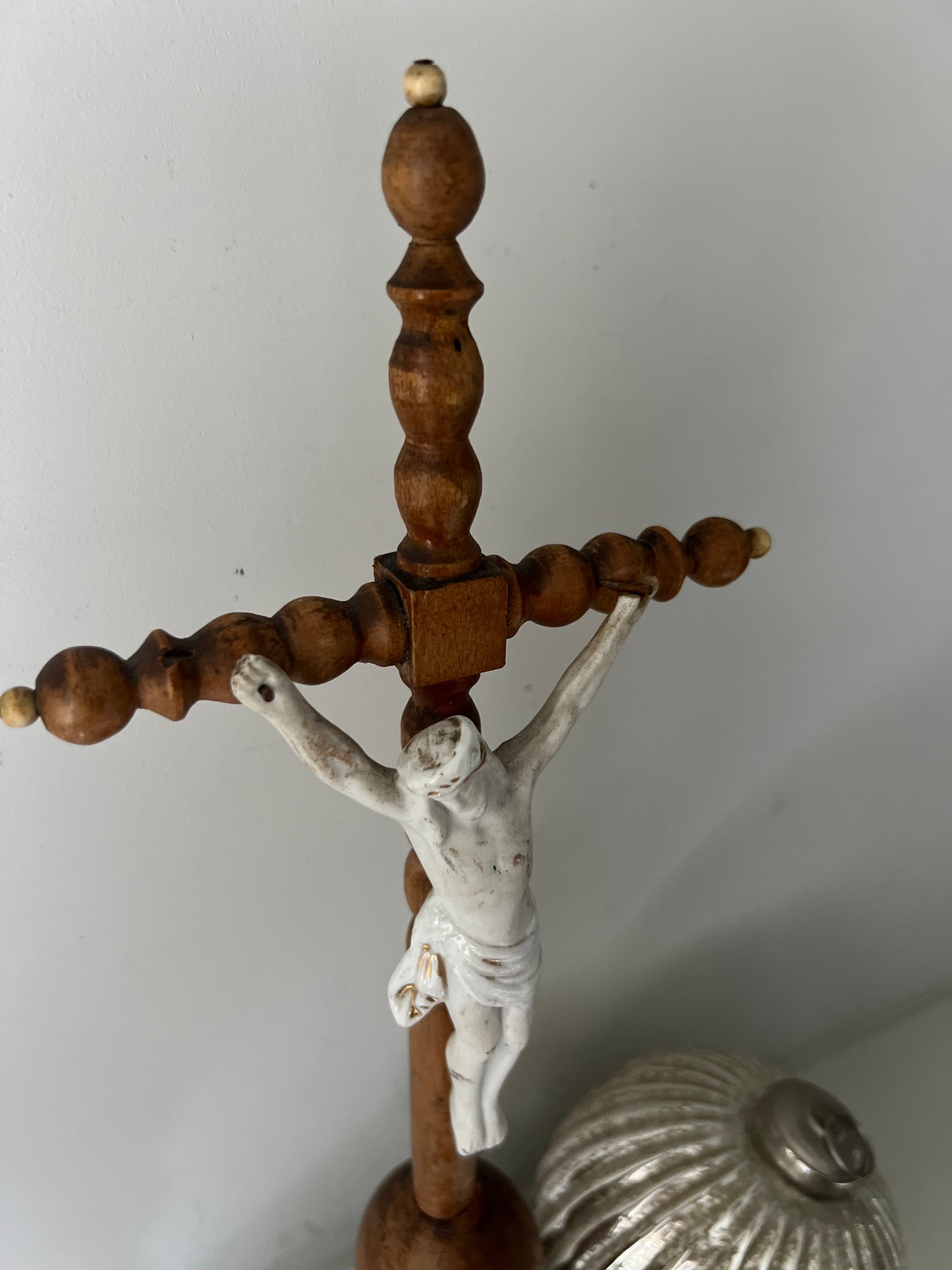 Vintage French Wooden Crucifix