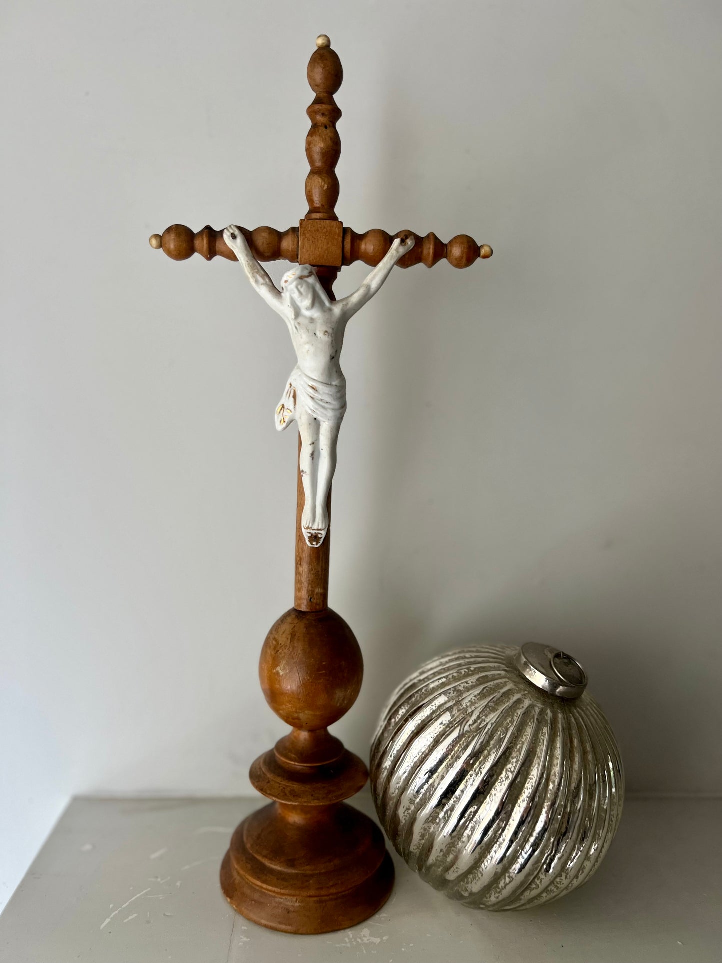 Vintage French Wooden Crucifix