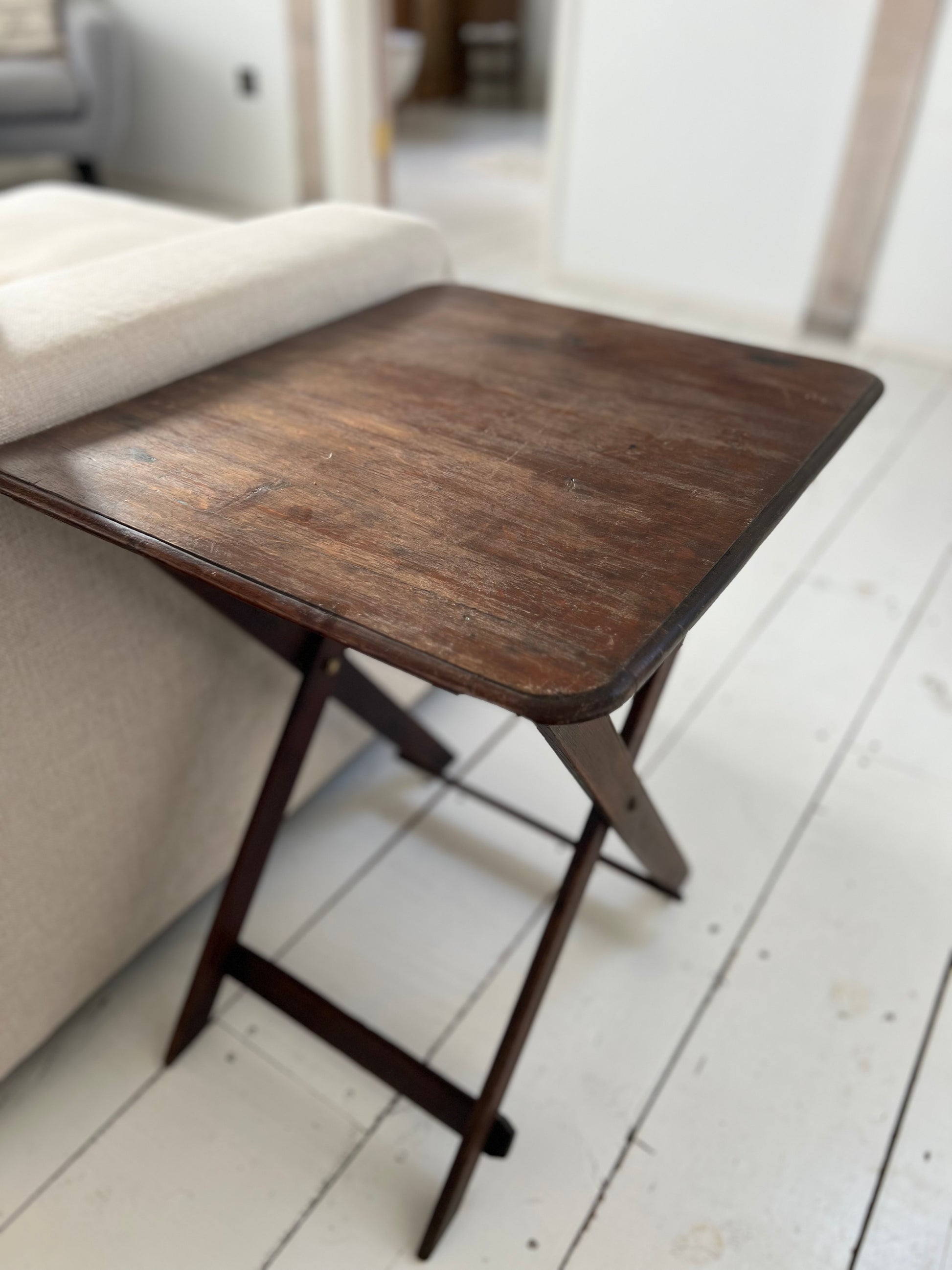 Antique Oak Folding Campaign / Hunt Table