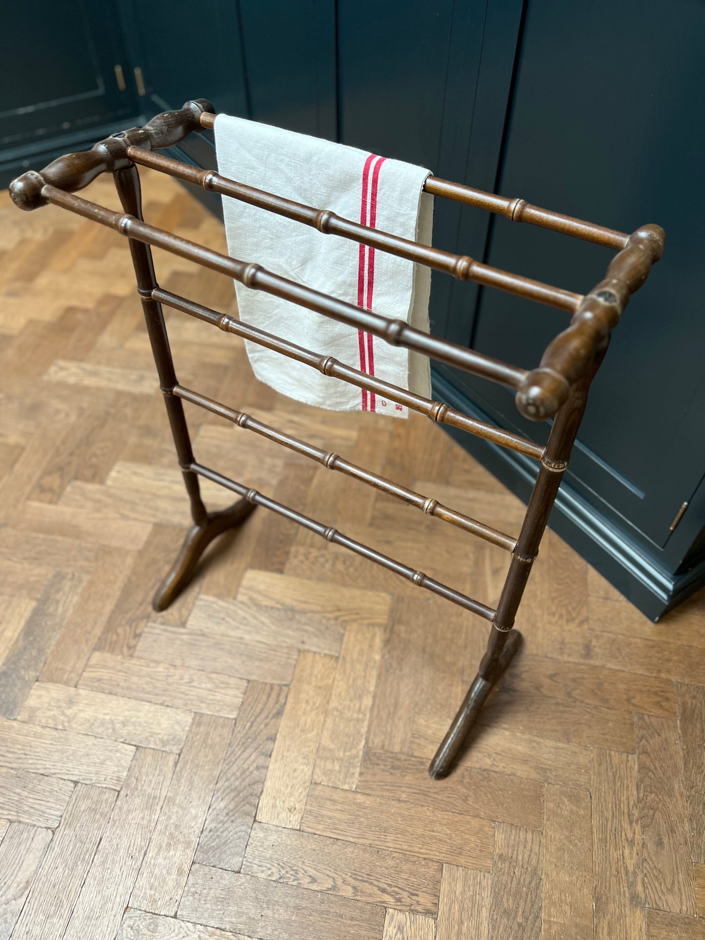 Vintage French Faux Bamboo Clothes Airer / Dryer