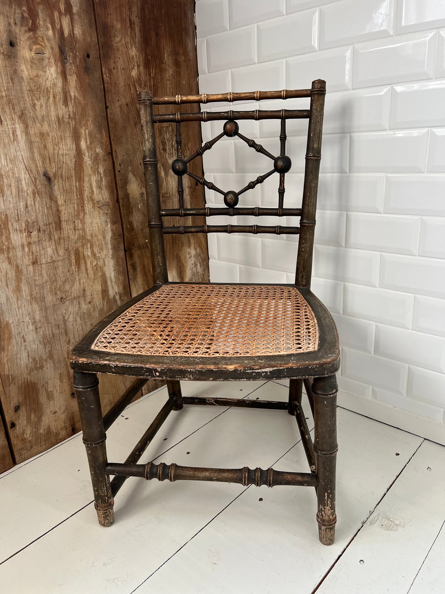 19th Century Faux Bamboo Chair