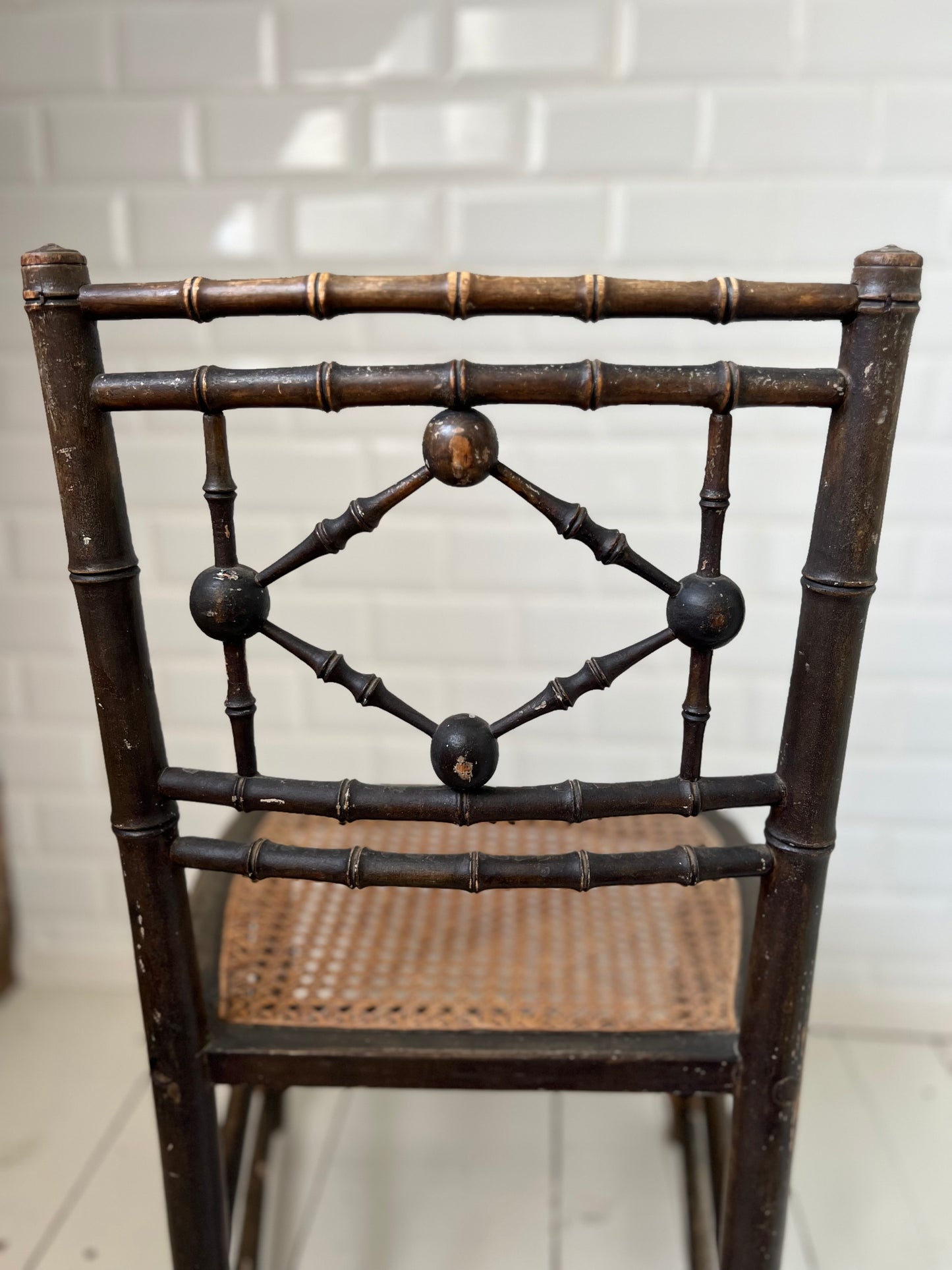 19th Century Faux Bamboo Chair