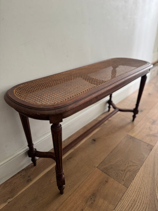 Antique French Caned Bench