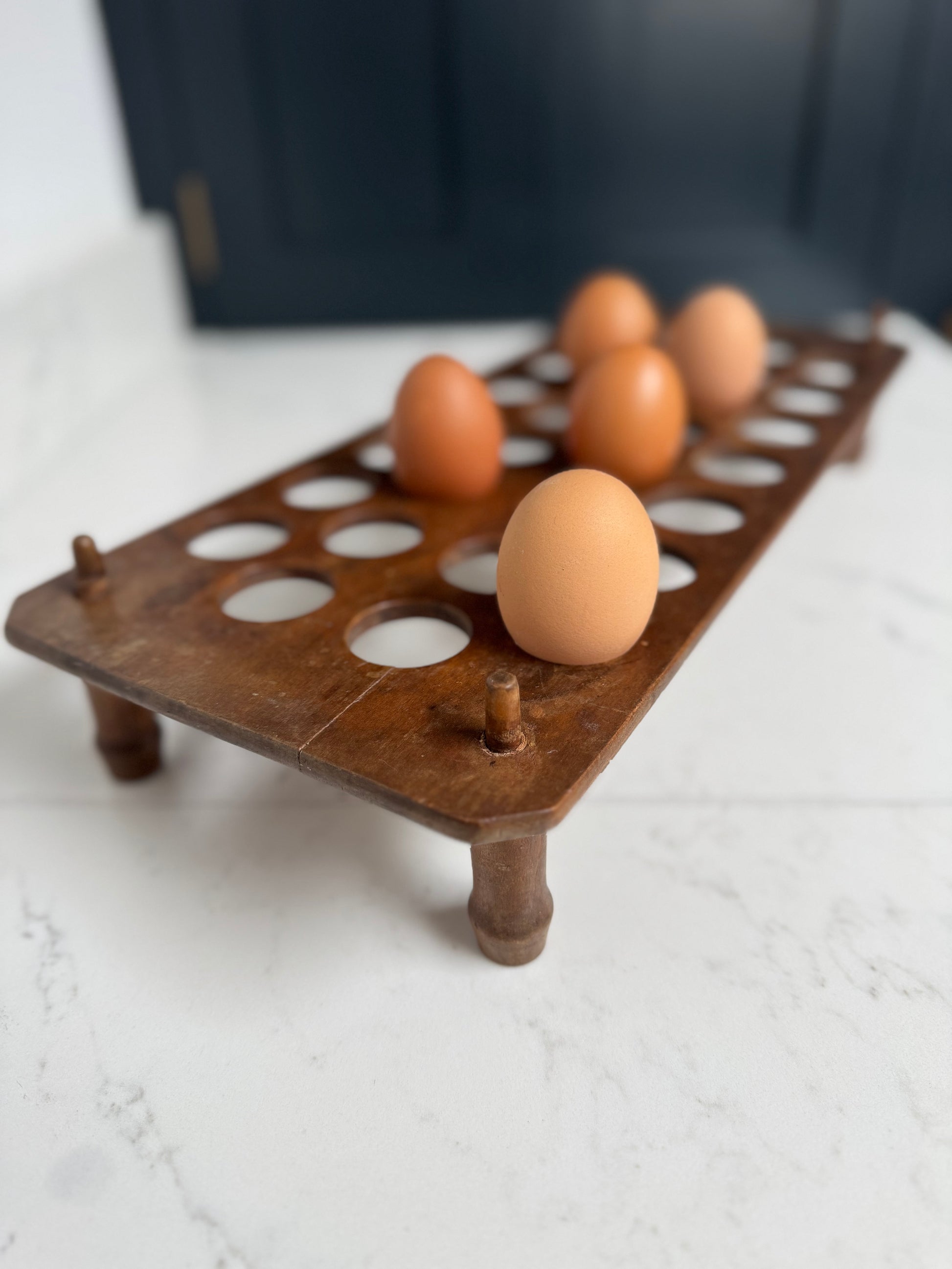 Antique Wooden Egg Rack