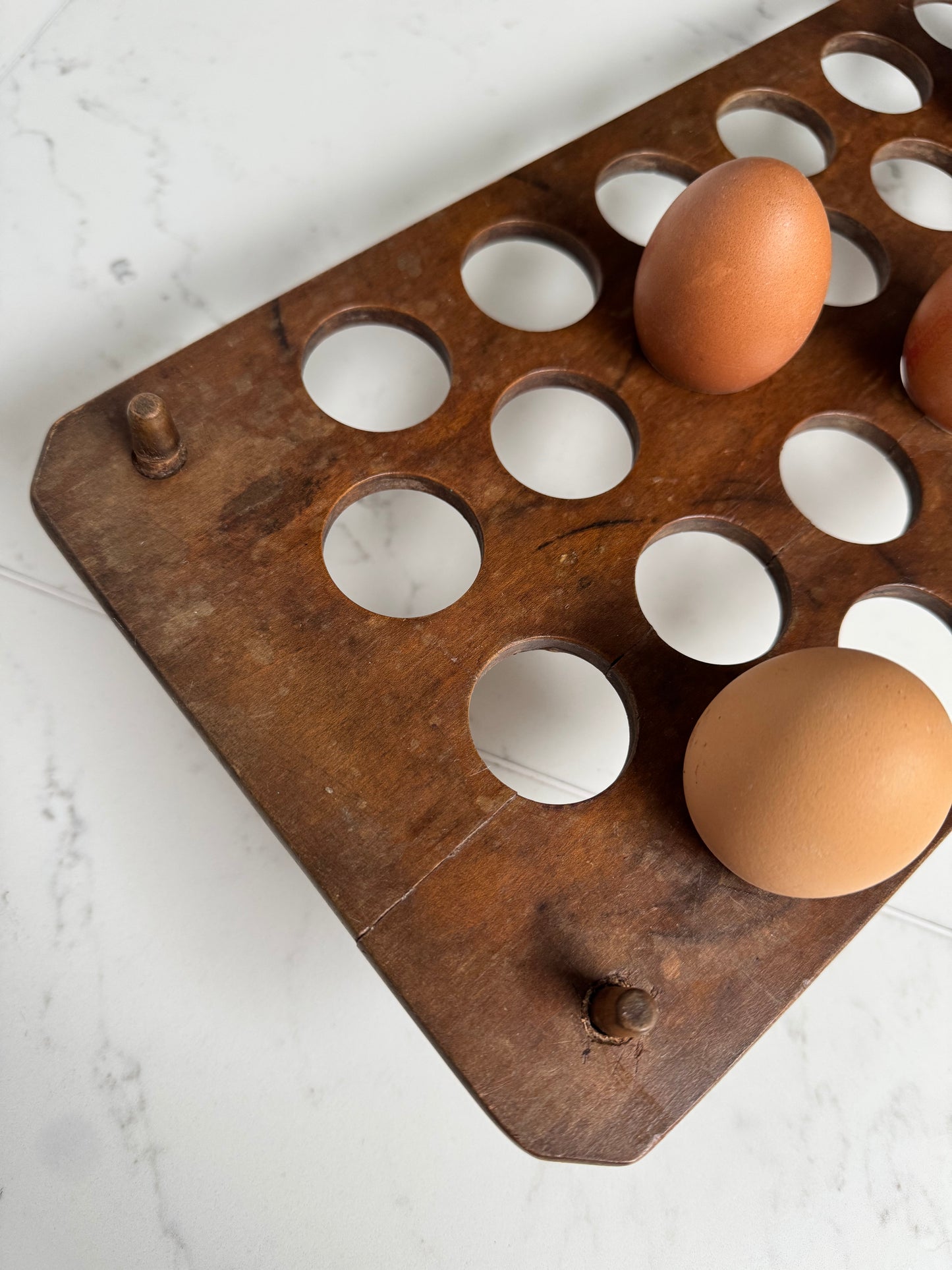 Antique Wooden Egg Rack