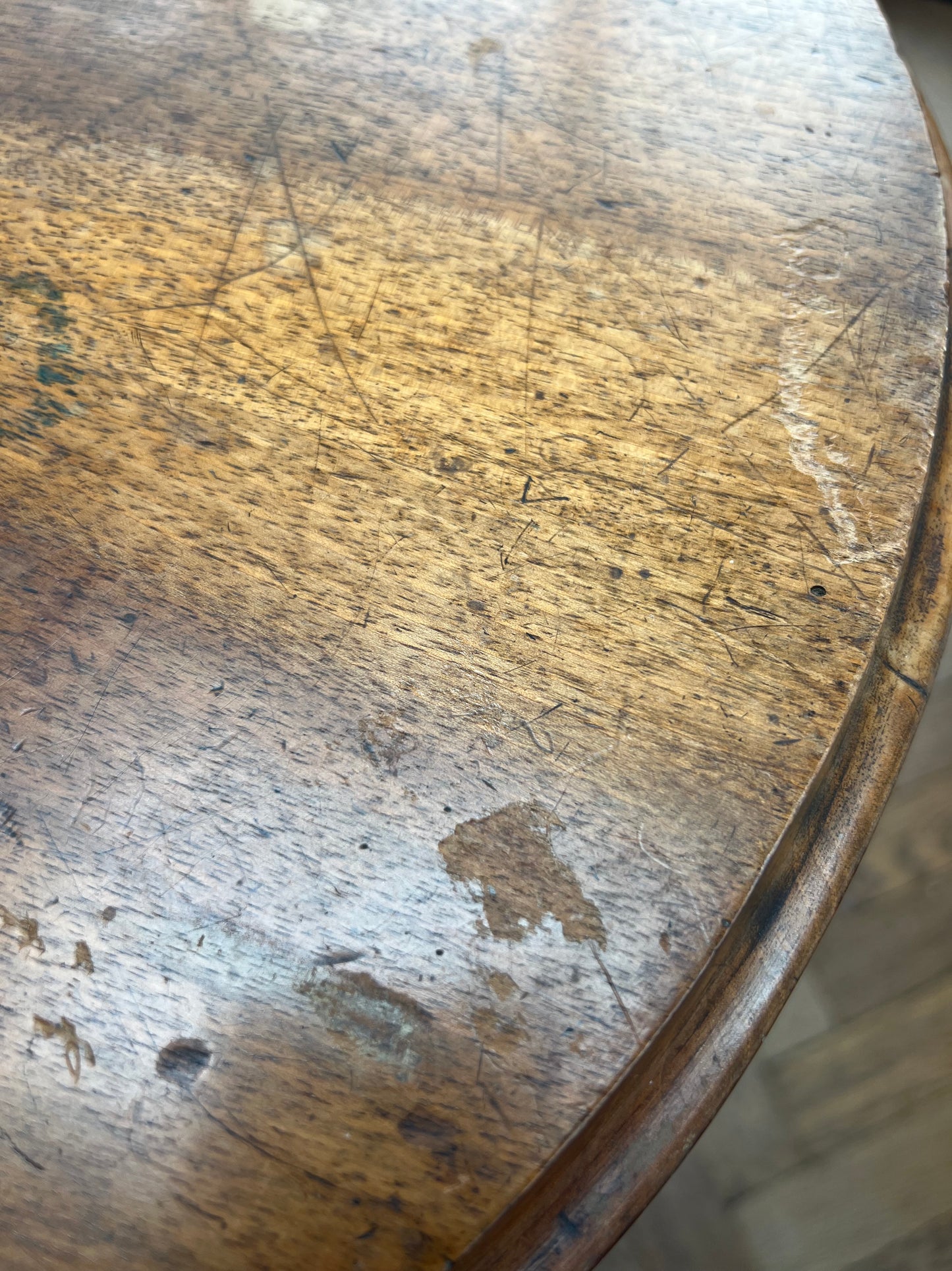 Antique French Violin Tilt Top Side/Hall Table