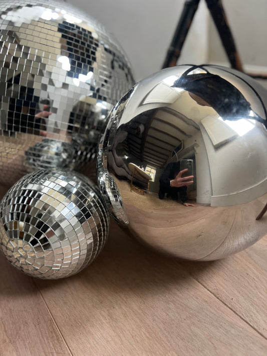 Large Vintage Chrome Ball