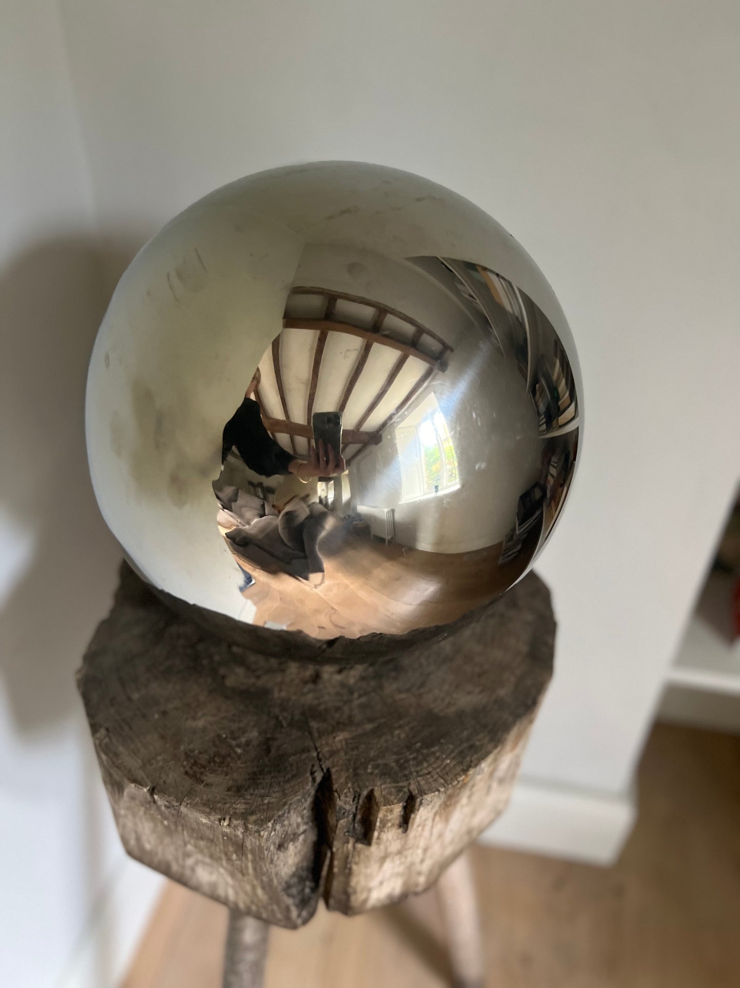 Large Vintage Chrome Ball