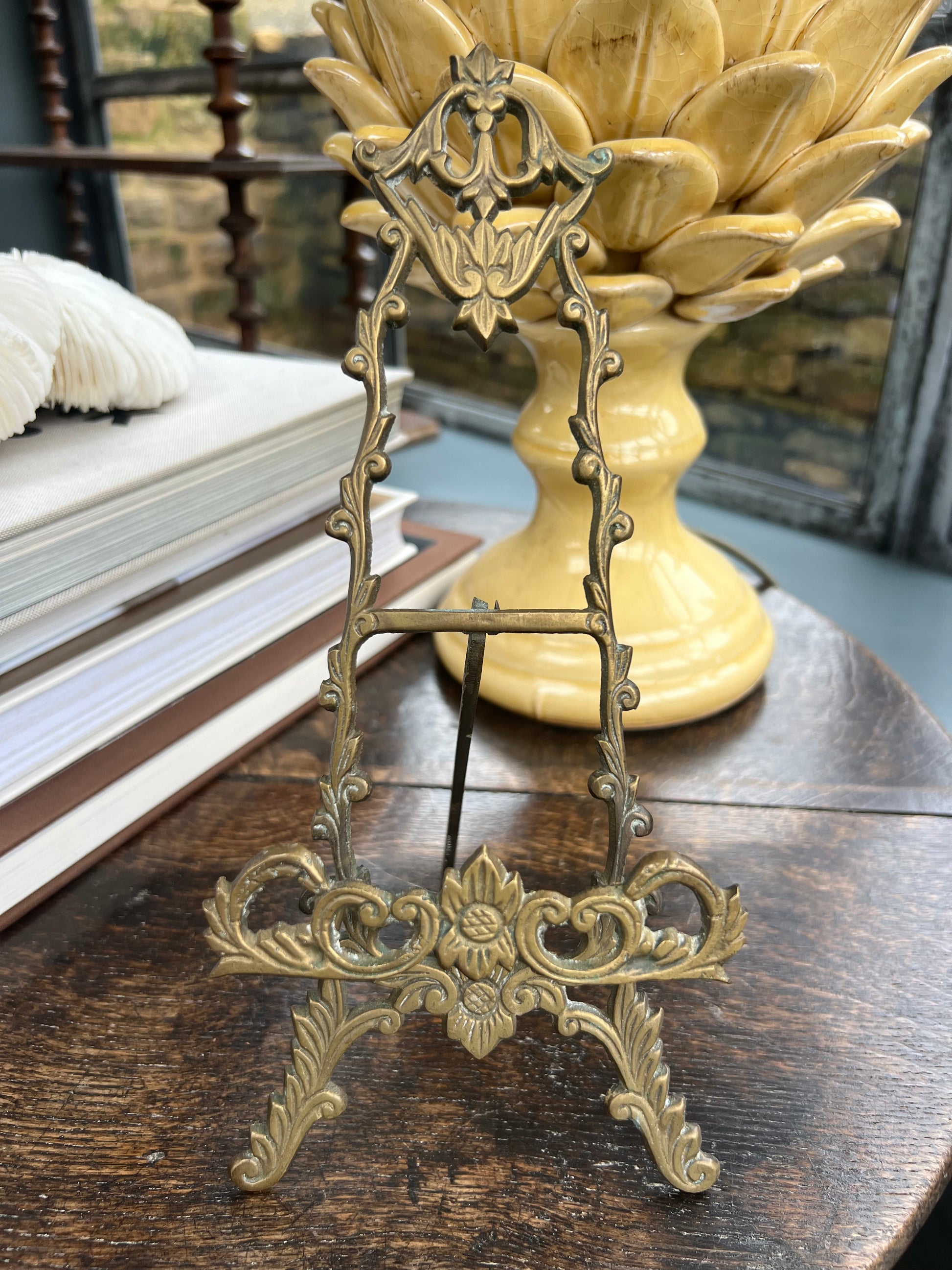 Tiny Vintage Brass Easel