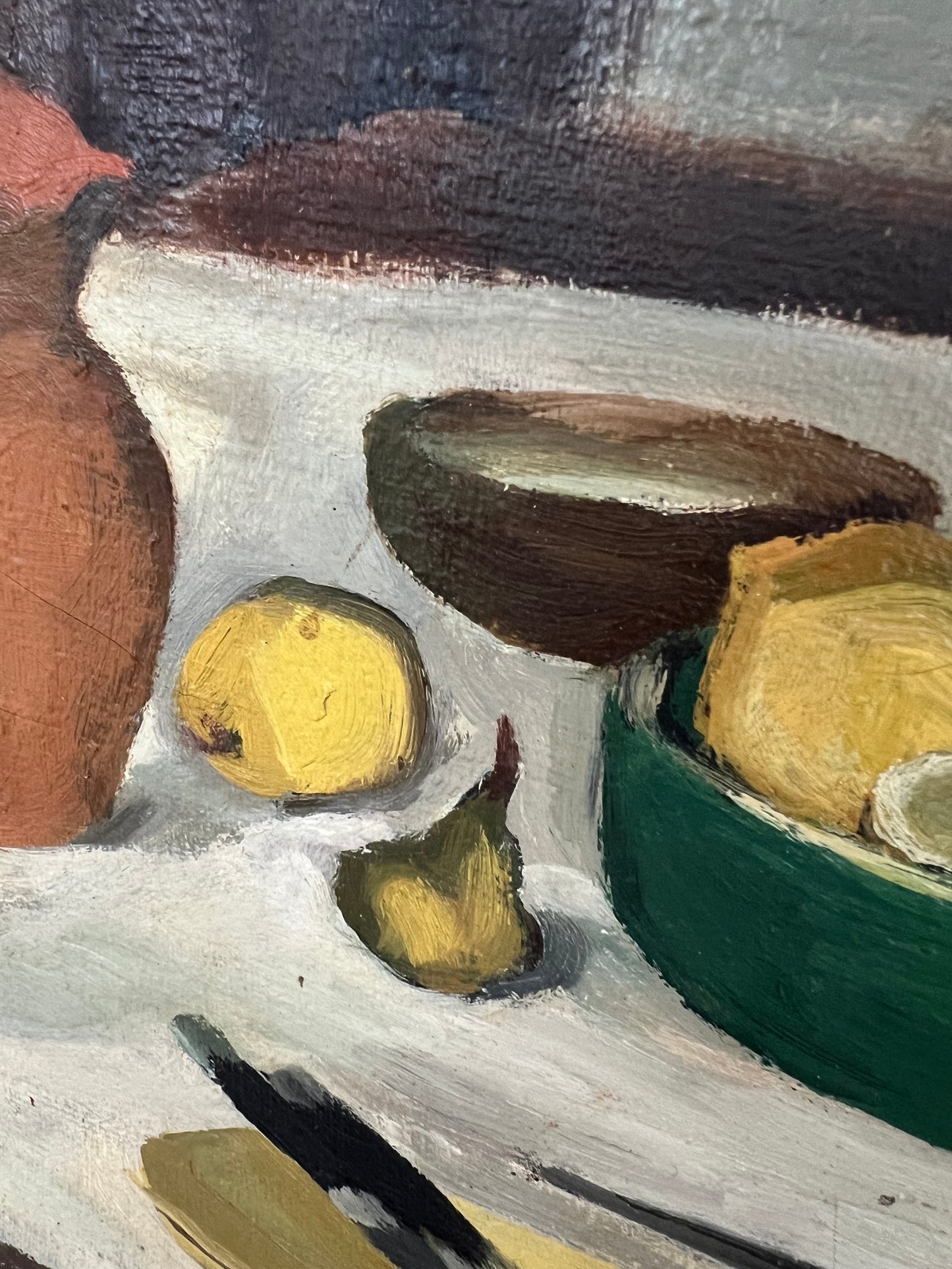 Vintage French Still Life Oil on Canvas