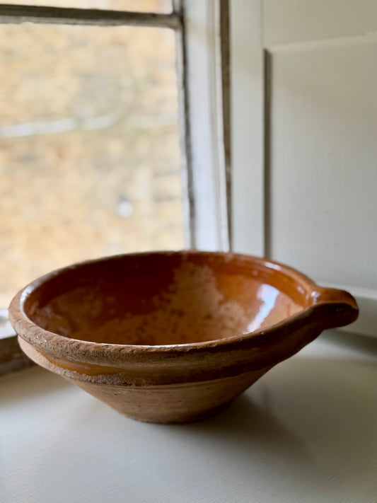 Antique French Terracotta Tian Dairy Bowl