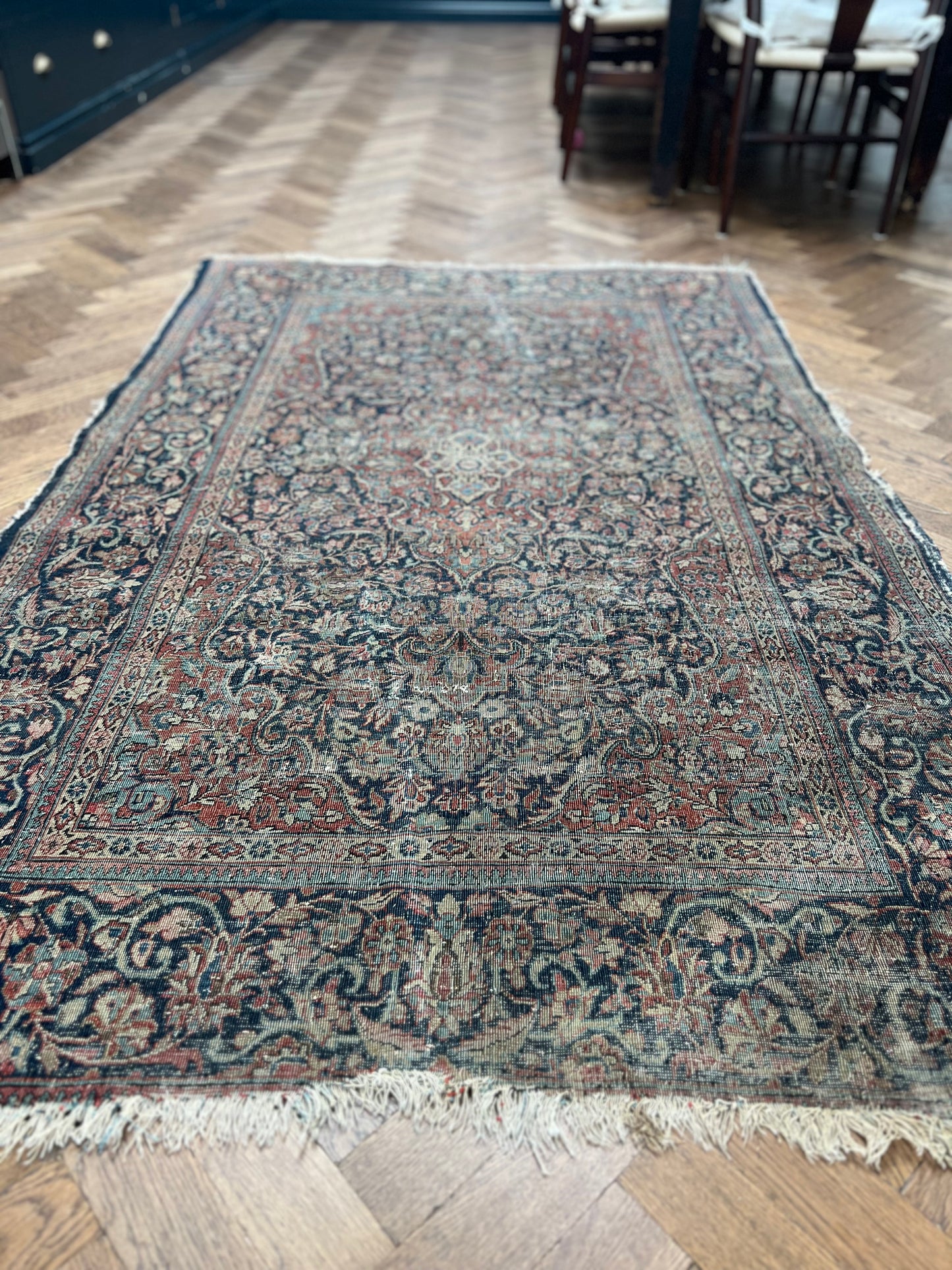 Antique Persian Kashan Rug