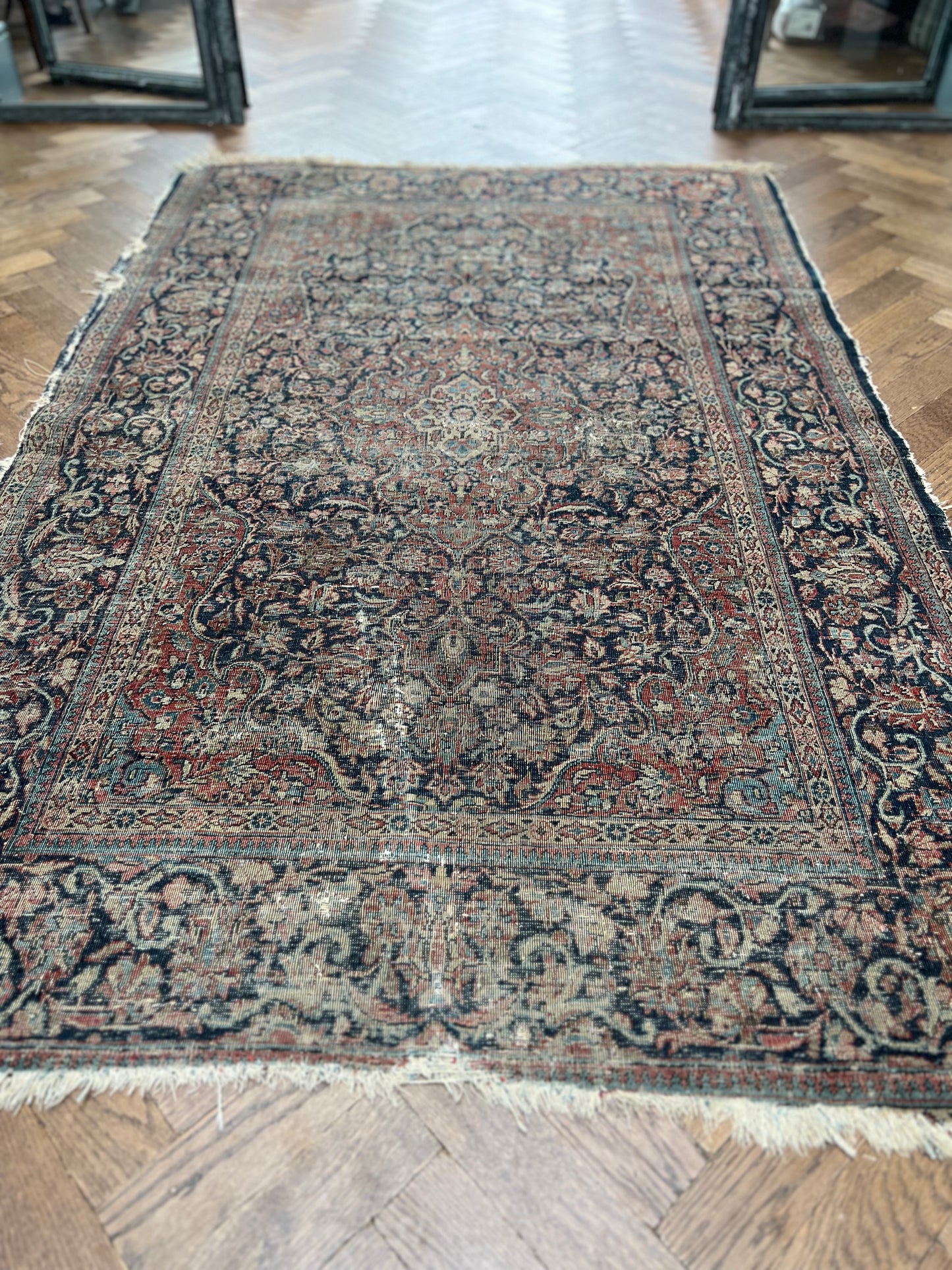 Antique Persian Kashan Rug