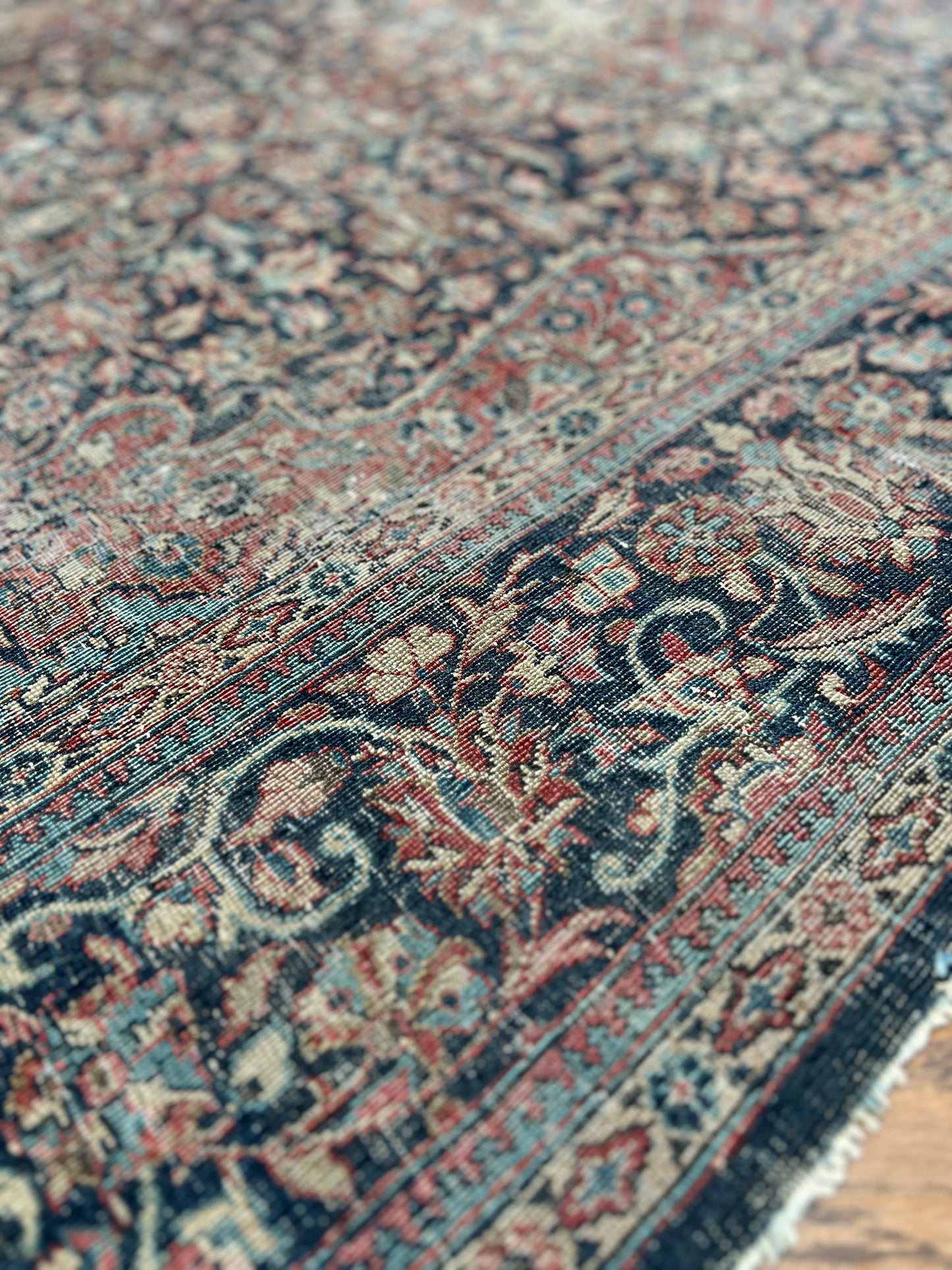 Antique Persian Kashan Rug