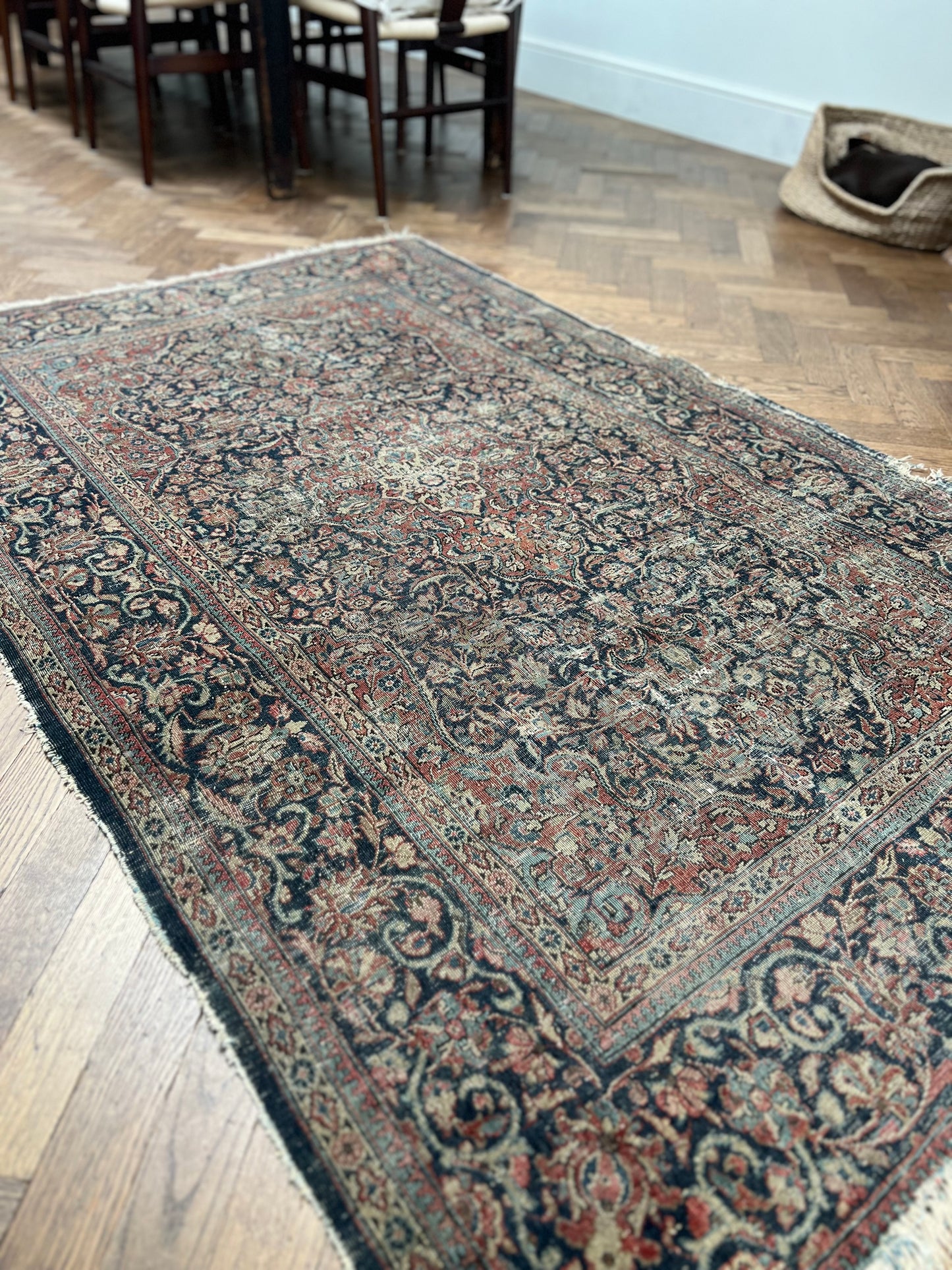 Antique Persian Kashan Rug